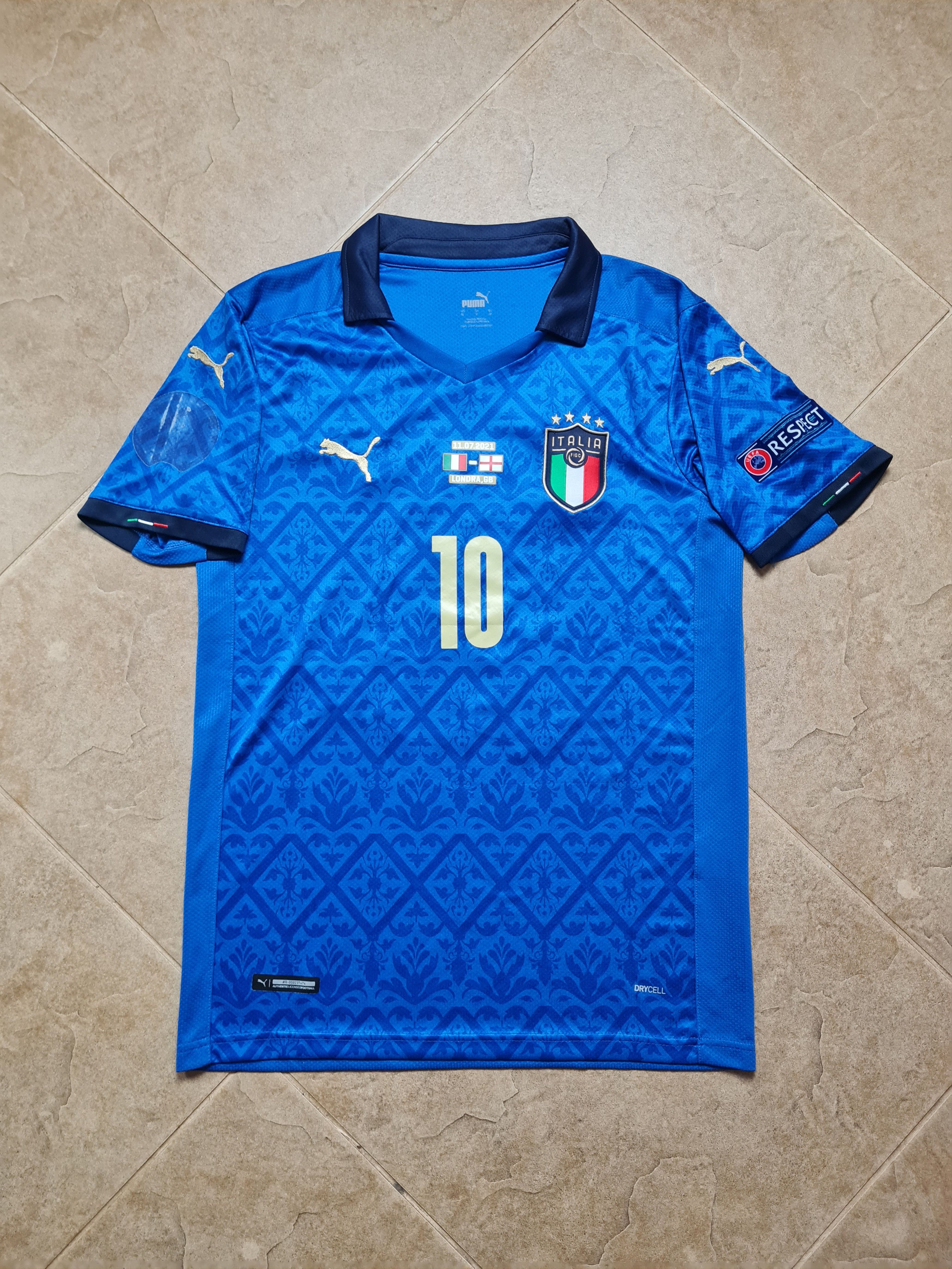 Puma Puma Lorenzo Insigne Italy Euro 2020 #10 Football Shirt Size US M / EU 48-50 / 2 - 2 Thumbnail