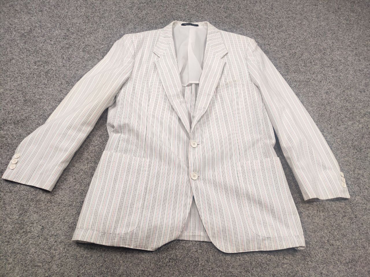 Yves Saint Laurent Vintage 80's Yves Saint Laurent France striped Blazer Jacket Size US M / EU 48-50 / 2 - 3 Thumbnail