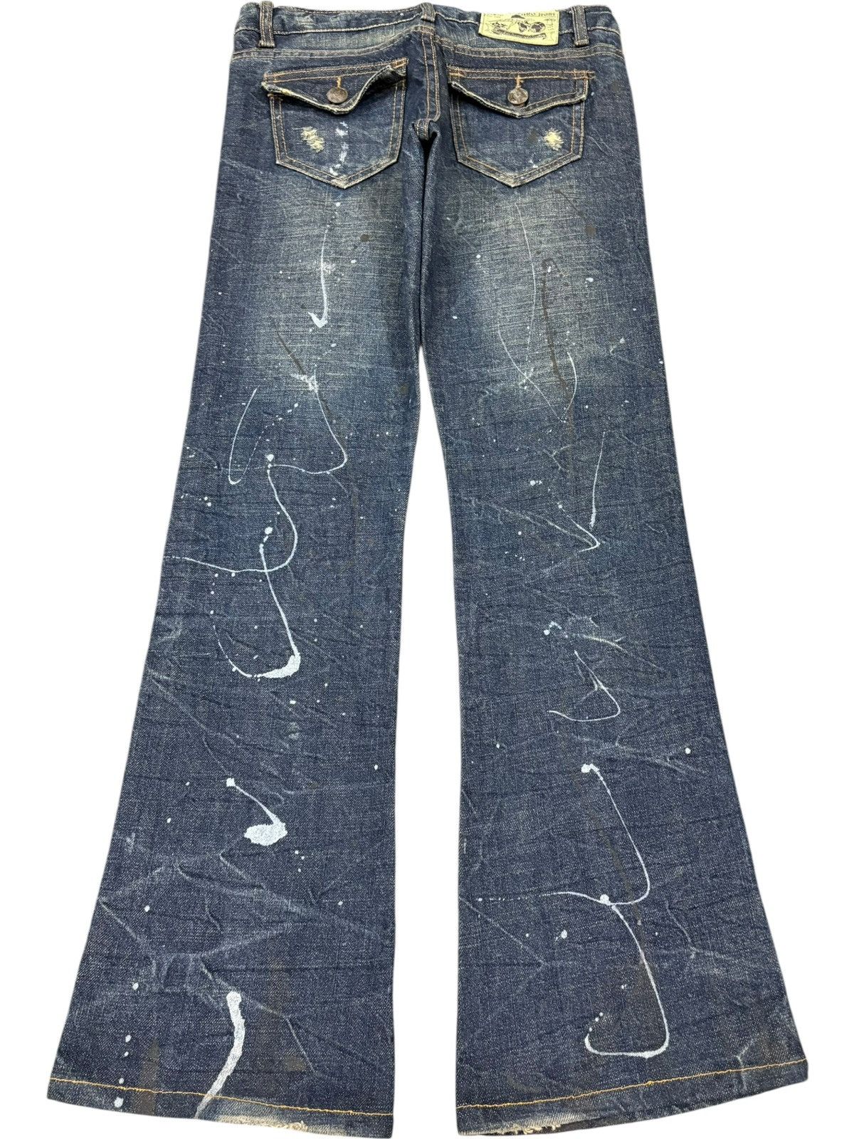 Hysteric Glamour Vintage Japanese Painted Splattered Distress Flare Jeans Size 31" - 2 Thumbnail