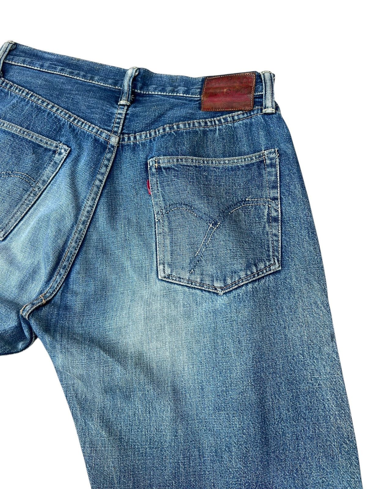Full Count & Co. Vintage OVER RAIL & Co Japan Dirty Mud Denim Selvedge Jeans Size US 31 - 18 Thumbnail