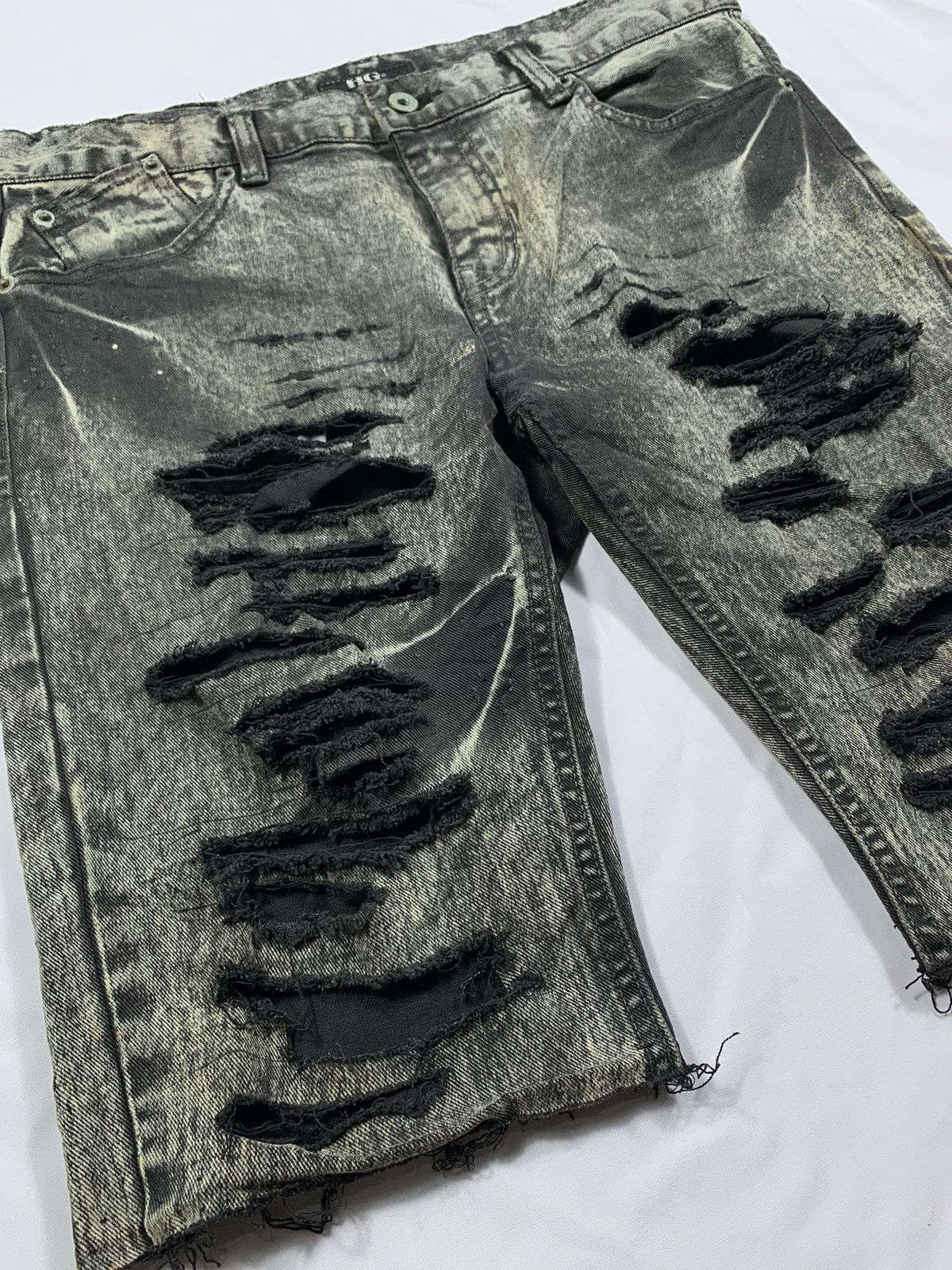 Hysteric Glamour Sick Distressed Hysteric Glamour Denim Jeans Short Pants Size US 31 - 3 Thumbnail