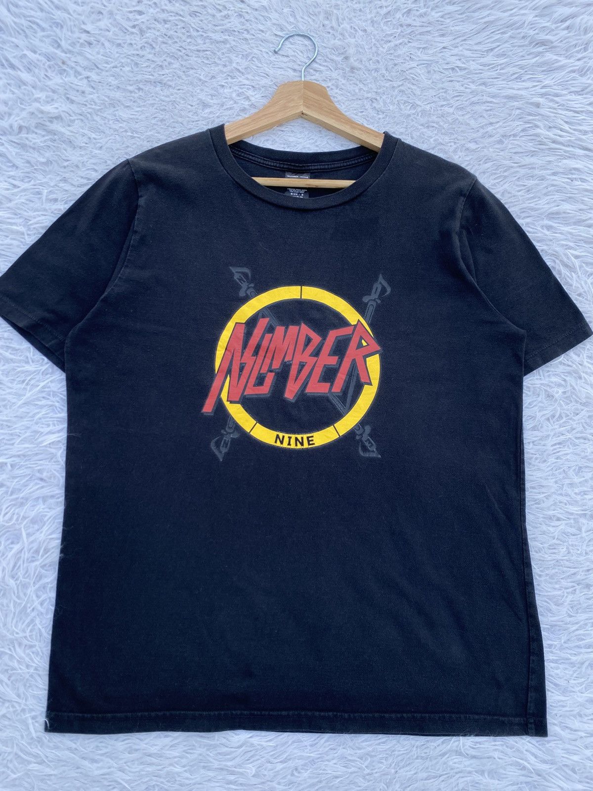 Number (N)ine Rare Number Nine X Slayer Logo Design Tshirt Size US L / EU 52-54 / 3 - 5 Thumbnail
