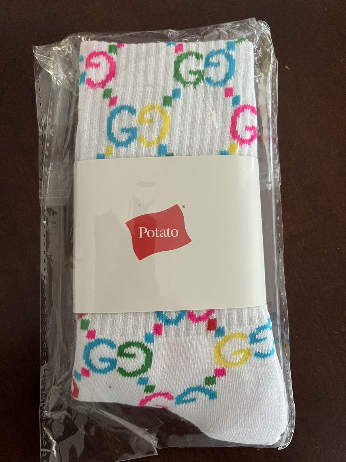 Imran Potato Imran Potato Gucci Socks White/Multicolor New Size ONE SIZE - 1 Thumbnail