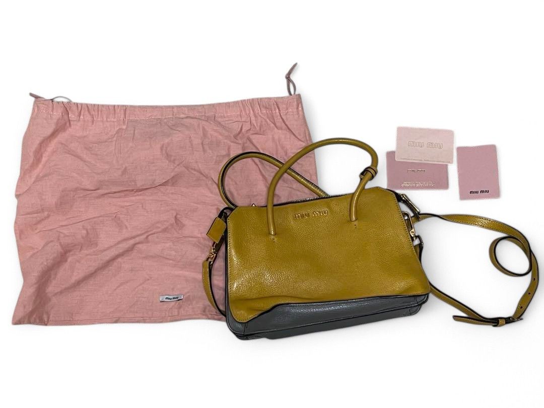 Miu Miu Miu Miu - Handbag Shoulder Bag Brown Leather Madras Vintage Size ONE SIZE - 7 Thumbnail