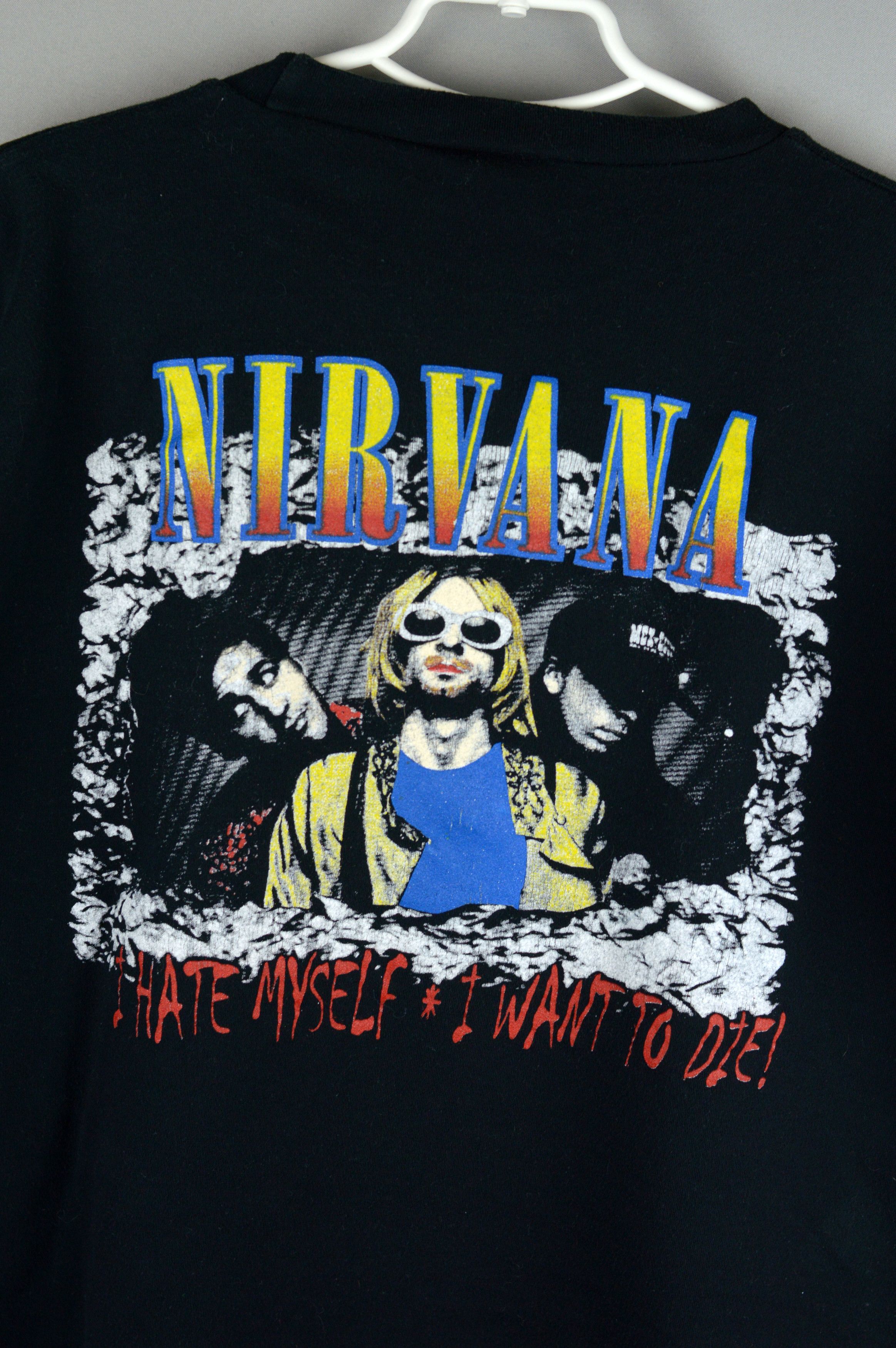 Vintage Vintage Nirvana Kurt Cobain 90s t shirt Size US S / EU 44-46 / 1 - 5 Thumbnail