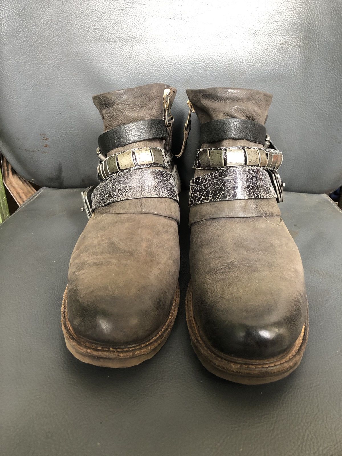 A.S.98 A.S 98 Grey Clafskin Leather Women’s Boots Size 41 Size US 9.5 / IT 39.5 - 2 Thumbnail