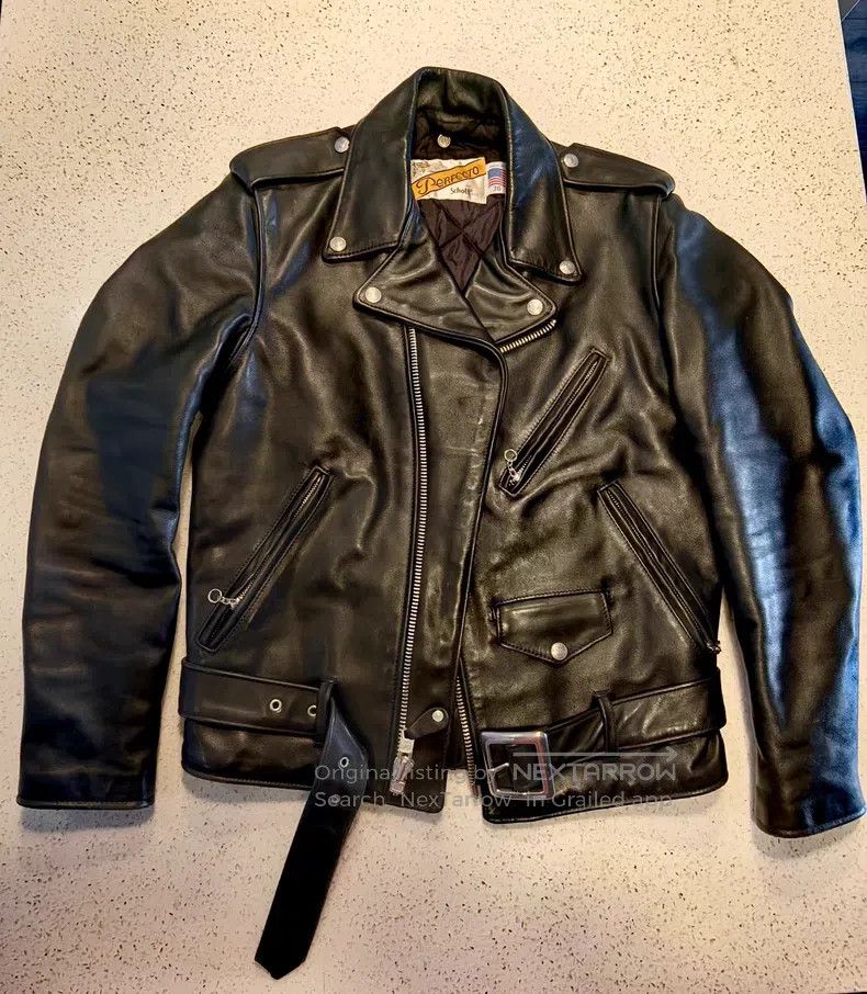 Schott Schott Leather coat Size US XS / EU 42 / 0 - 1 Thumbnail