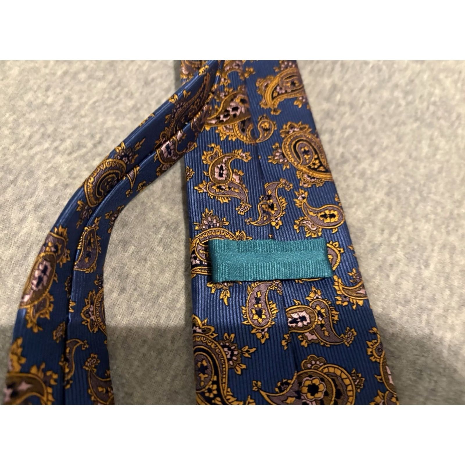 Eton ETON Silk Paisley Tie Blue England Men Classic 58 inches Silk Paisley Tie United Kingdom Mens Size ONE SIZE - 3 Thumbnail
