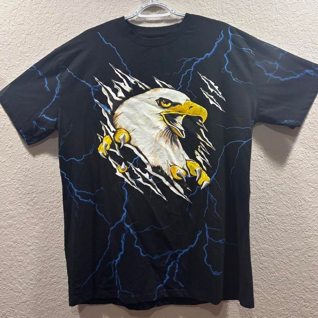 Harley Davidson Modern vintage style Eagle AOP tee with a 3D claws Size US XL / EU 56 / 4 - 1 Thumbnail
