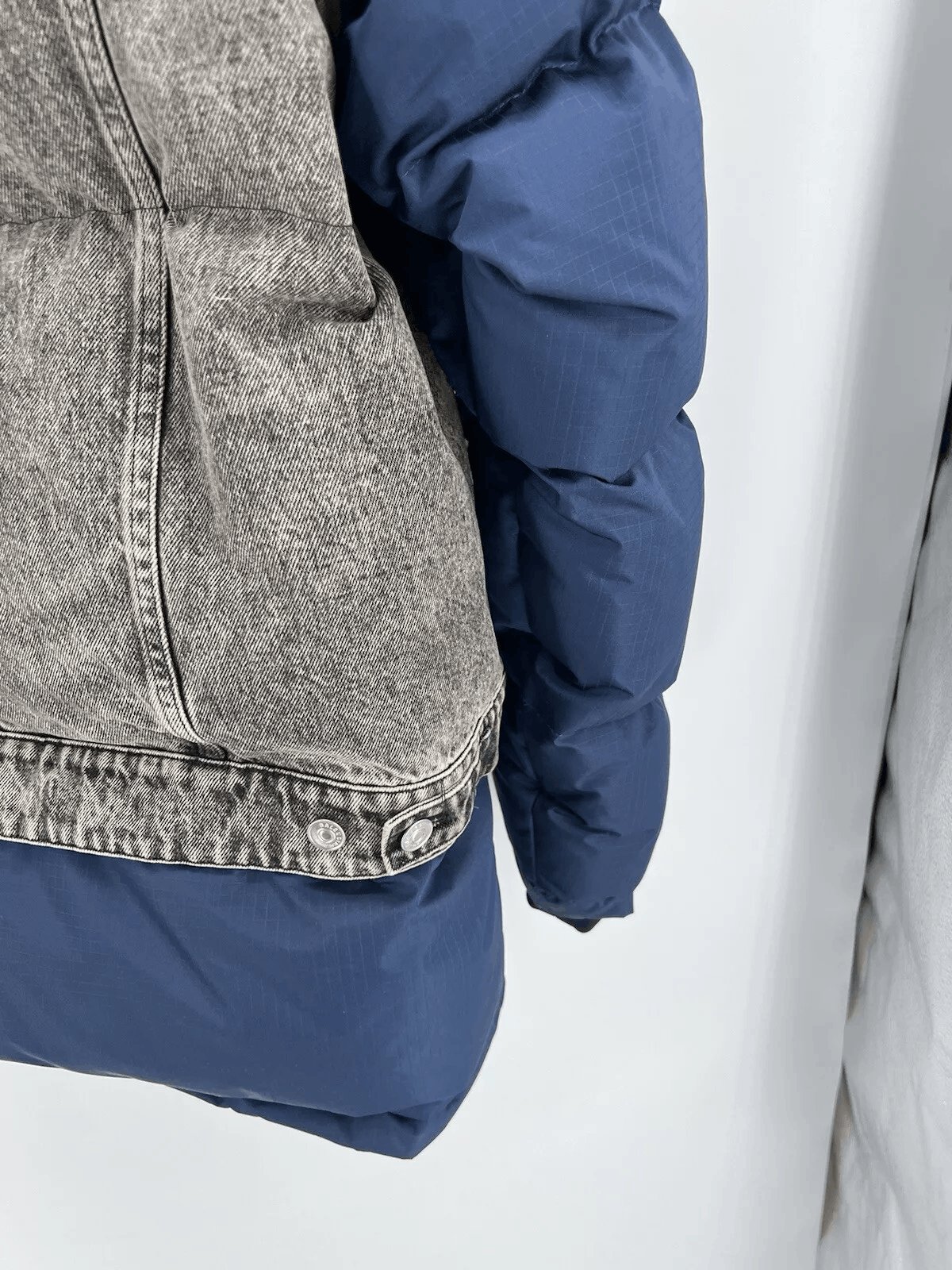 Balenciaga Balenciaga Denim Down Hybrid Jacket, EU 48 Mens Size US M / EU 48-50 / 2 - 14 Thumbnail