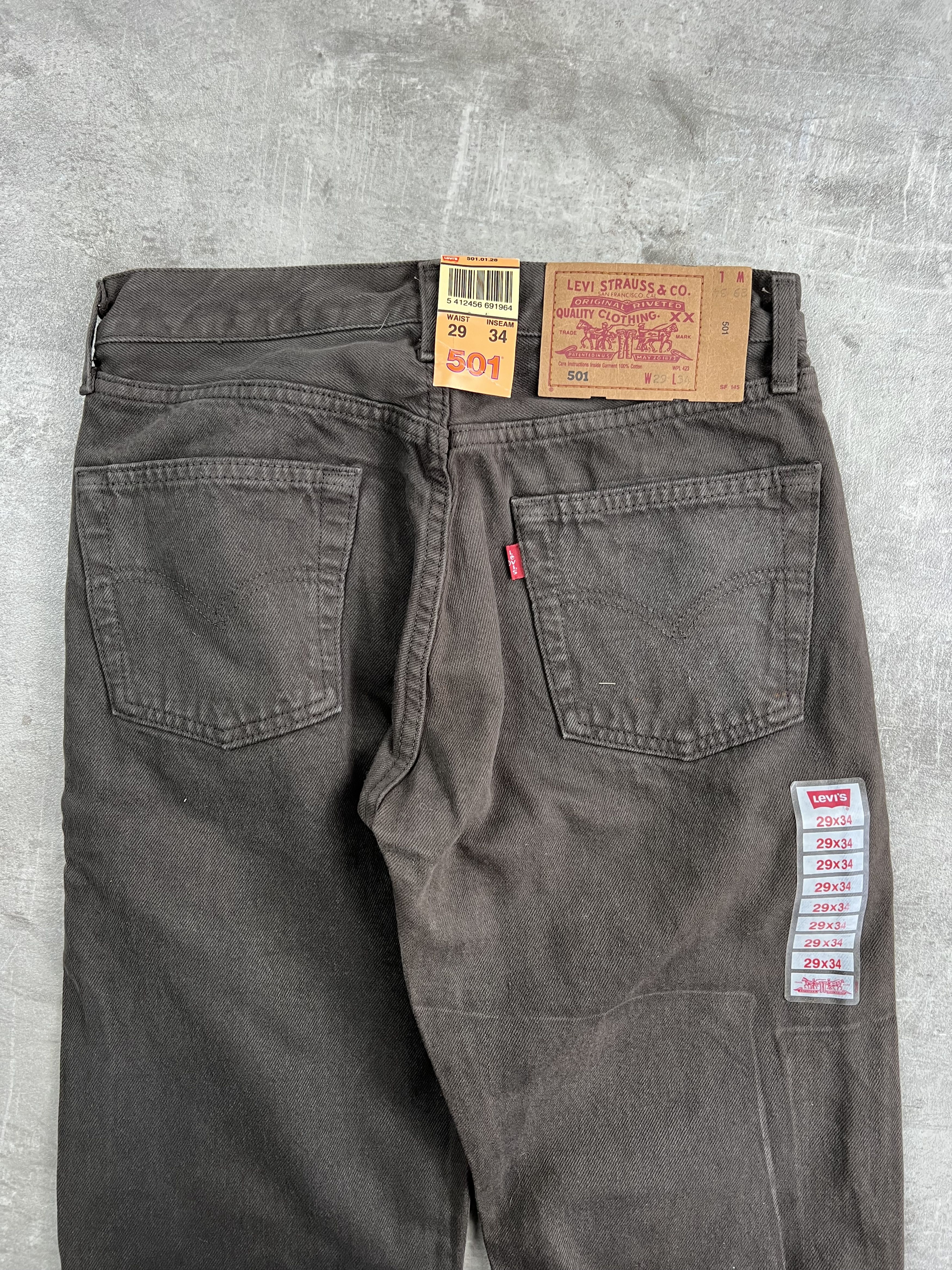 Levi's × Levi's Vintage Clothing LEVIS 501 JEANS BROWN DENIM MADE IN USA Size US 29 - 7 Thumbnail