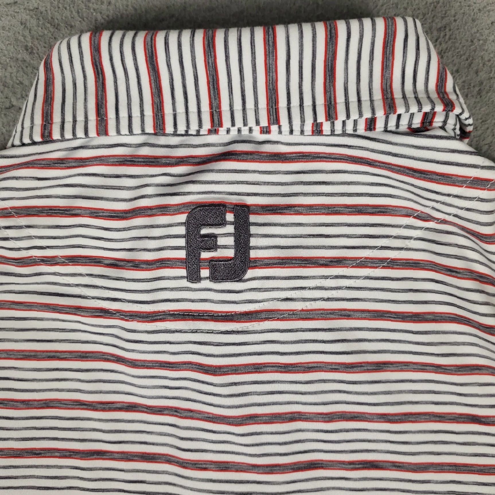 Footjoy FJ Polo Shirt Mens M Red Striped Golf Casual Short Sleeve Shirt Size US M / EU 48-50 / 2 - 4 Thumbnail