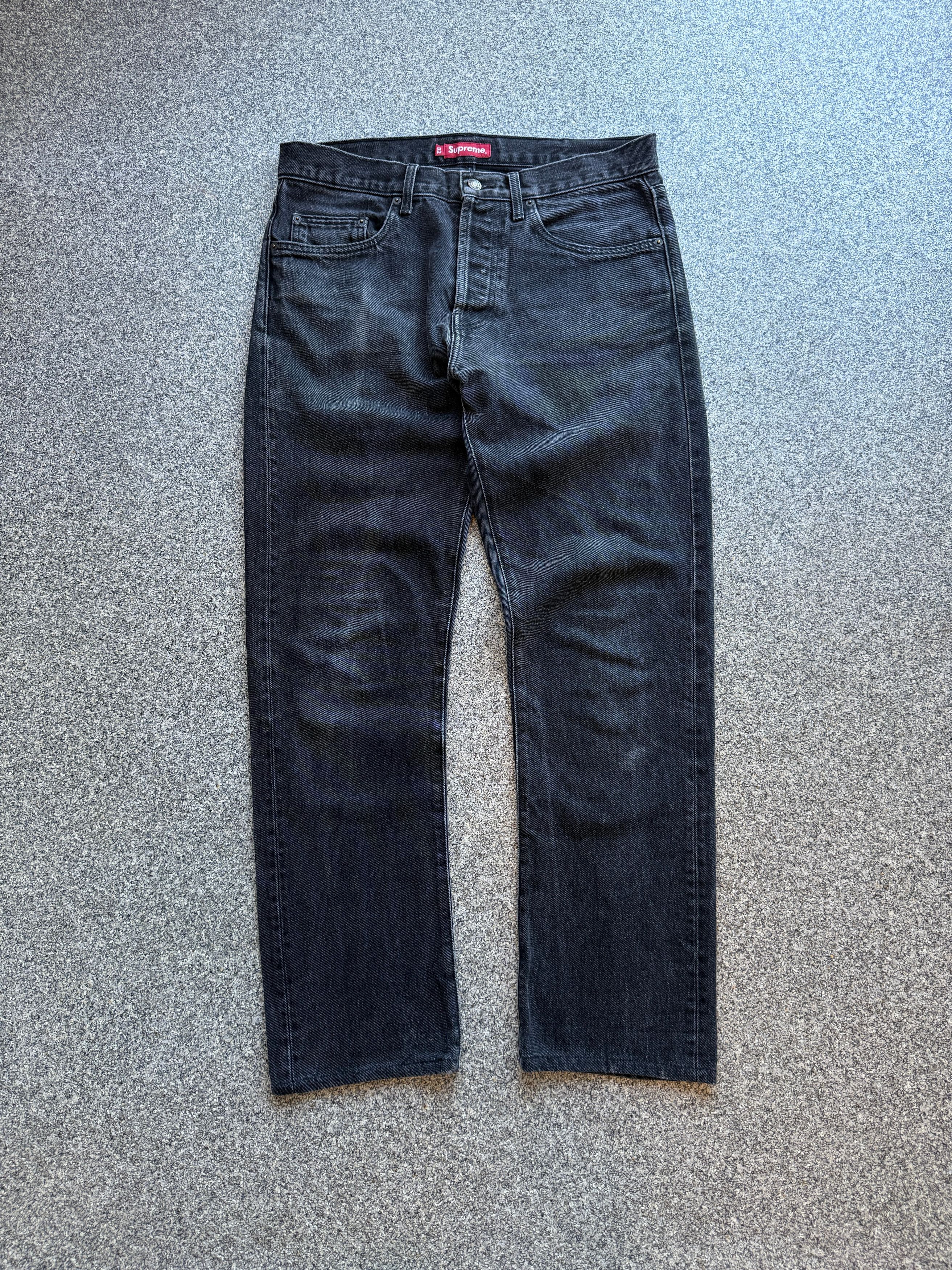 Supreme Supreme Stone Washed Black Slim Jeans | Grailed