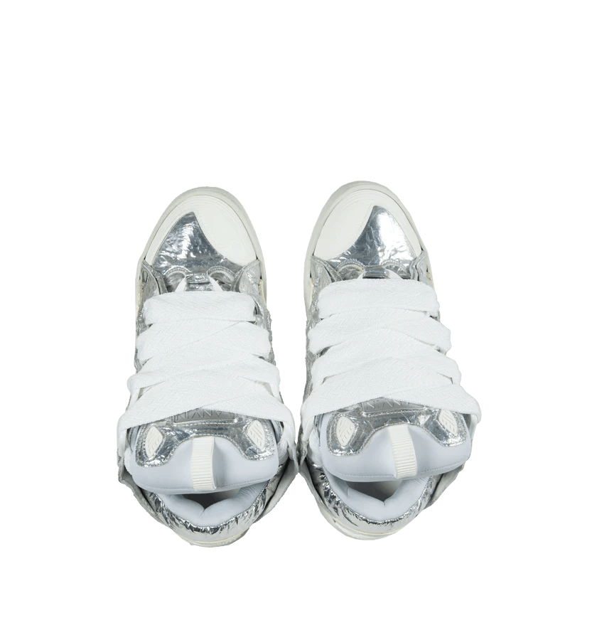 Lanvin o1h1sh11224 Curb Sneaker Metallic Effect in Silver Size US 8 / EU 41 - 2 Thumbnail