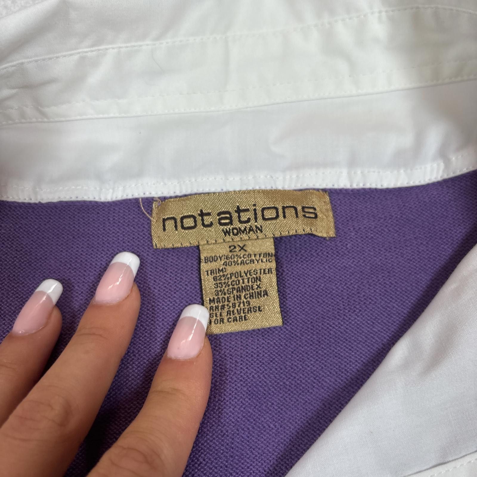 Industry of All Nations y2k purple docker layering sweater top Size XXL / US 16-18 / IT 52-54 - 5 Thumbnail