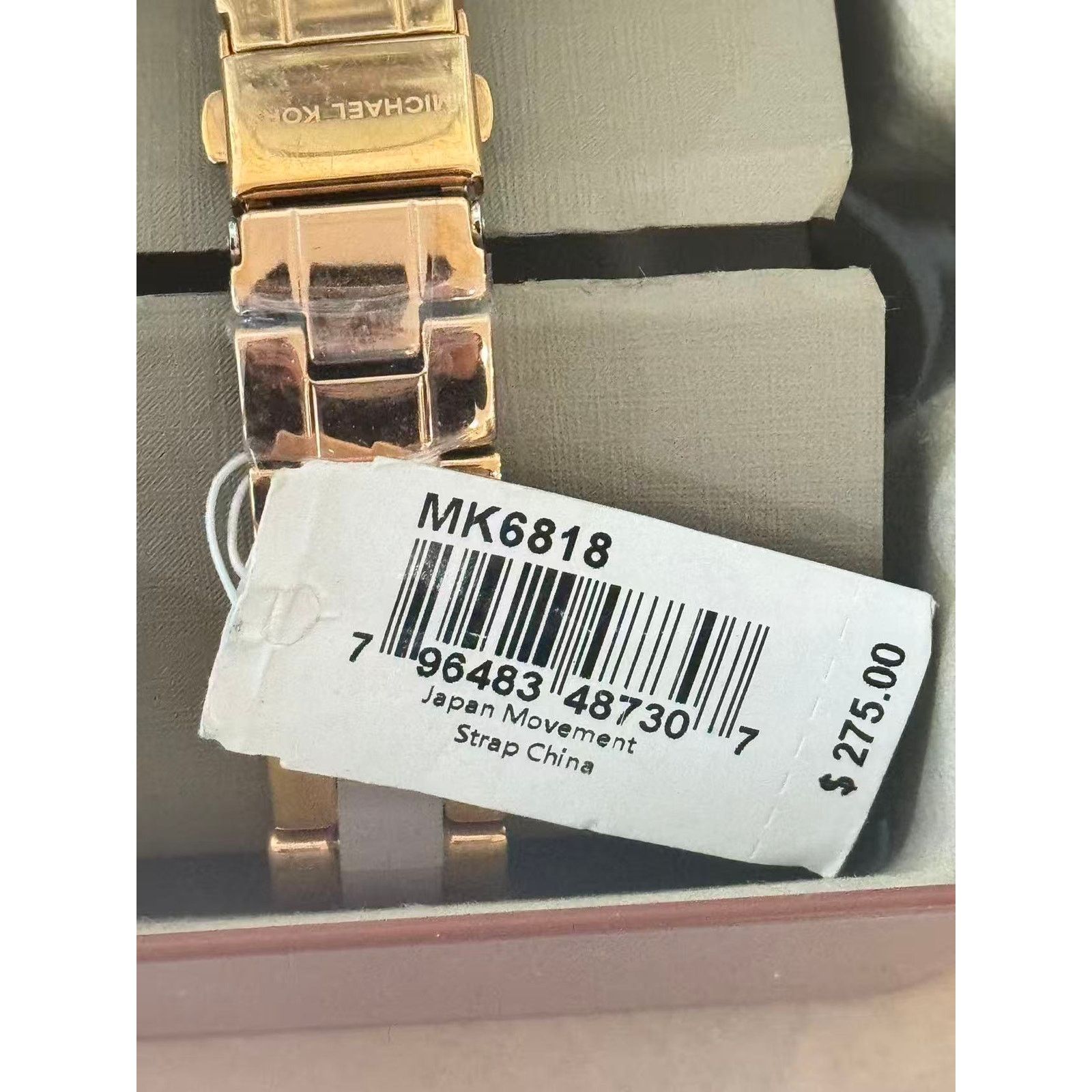 Michael Kors Michael Kors MK6818 Rose Gold-Tone and Acetate Watch Size ONE SIZE - 3 Thumbnail