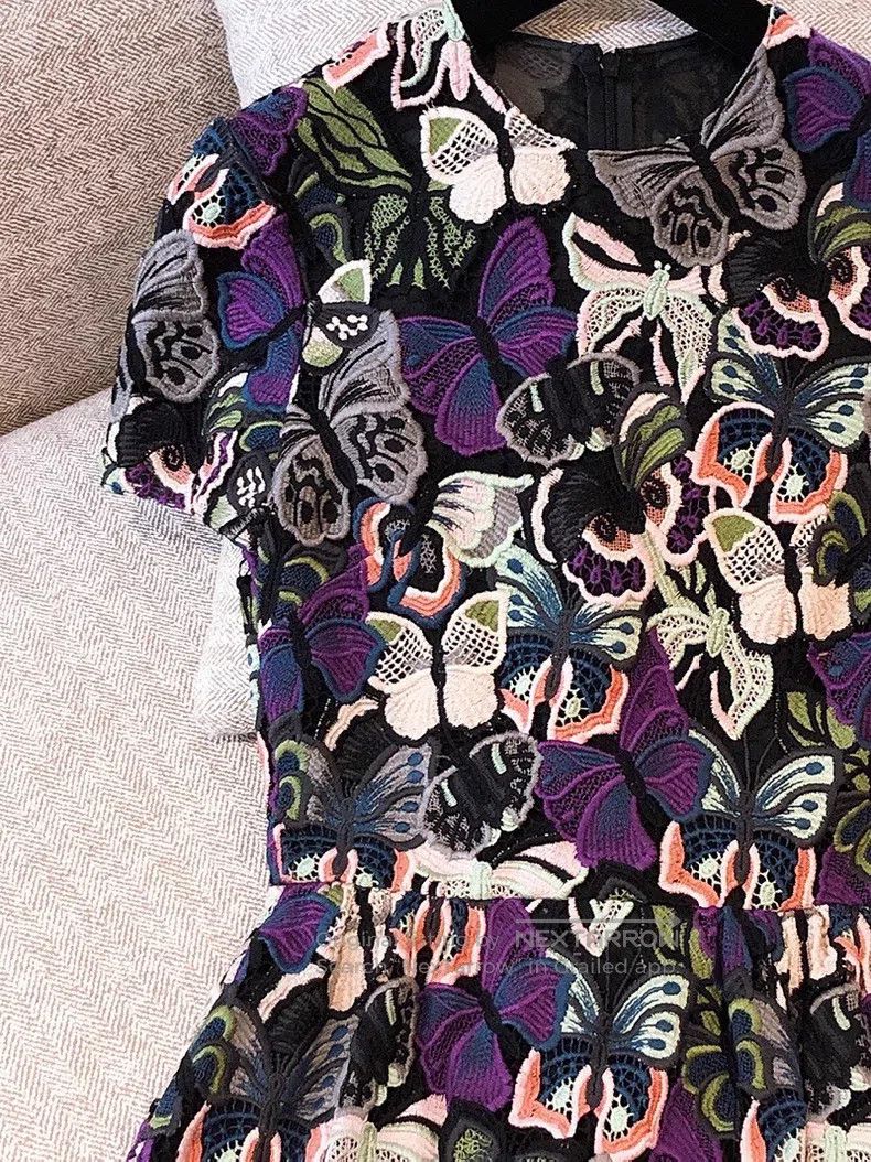 Valentino Valentino Colorful butterfly lace dress Size XS / US 0-2 / IT 36-38 - 3 Thumbnail
