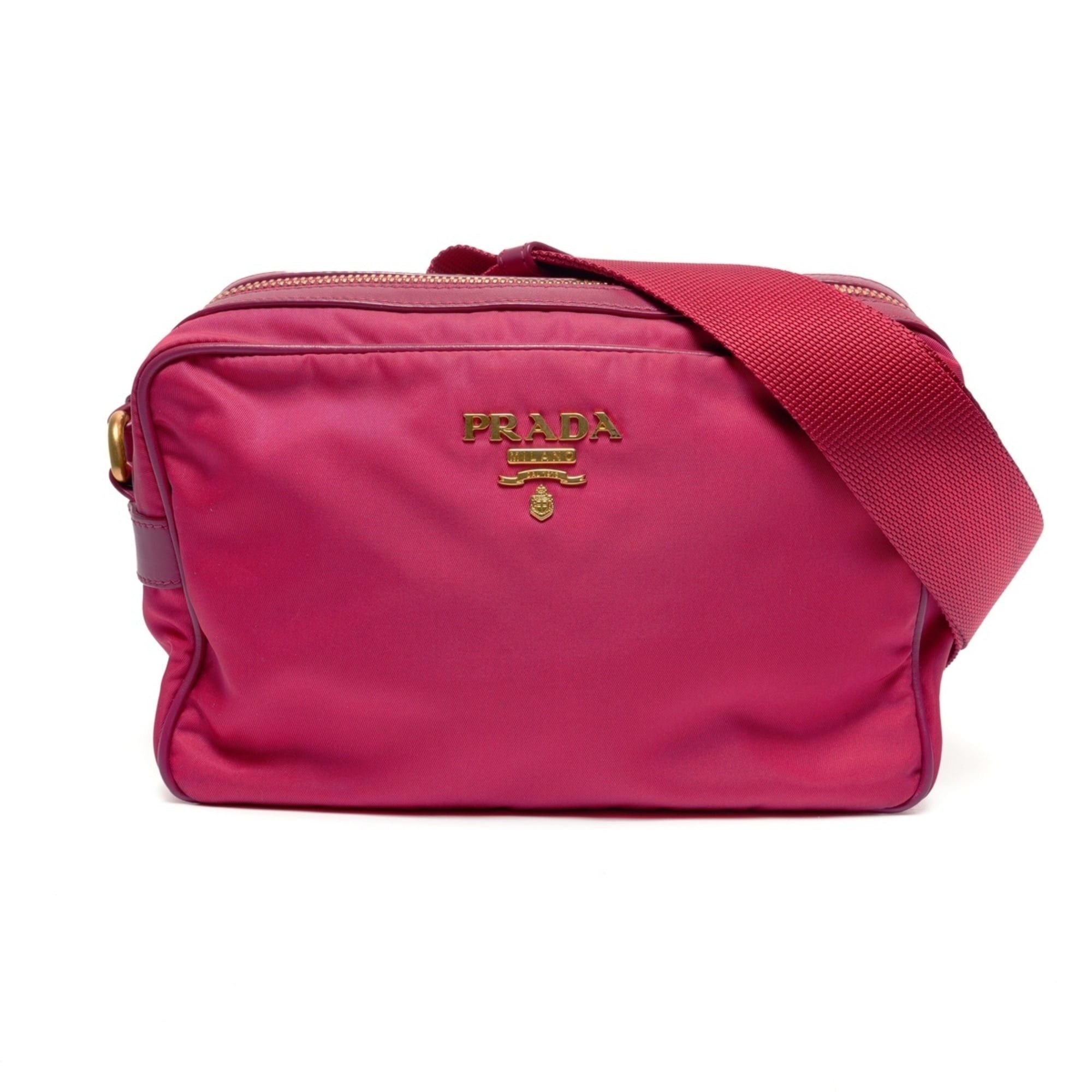 Prada Prada Nylon Camera Shoulder Bag in Pink Size ONE SIZE - 1 Thumbnail