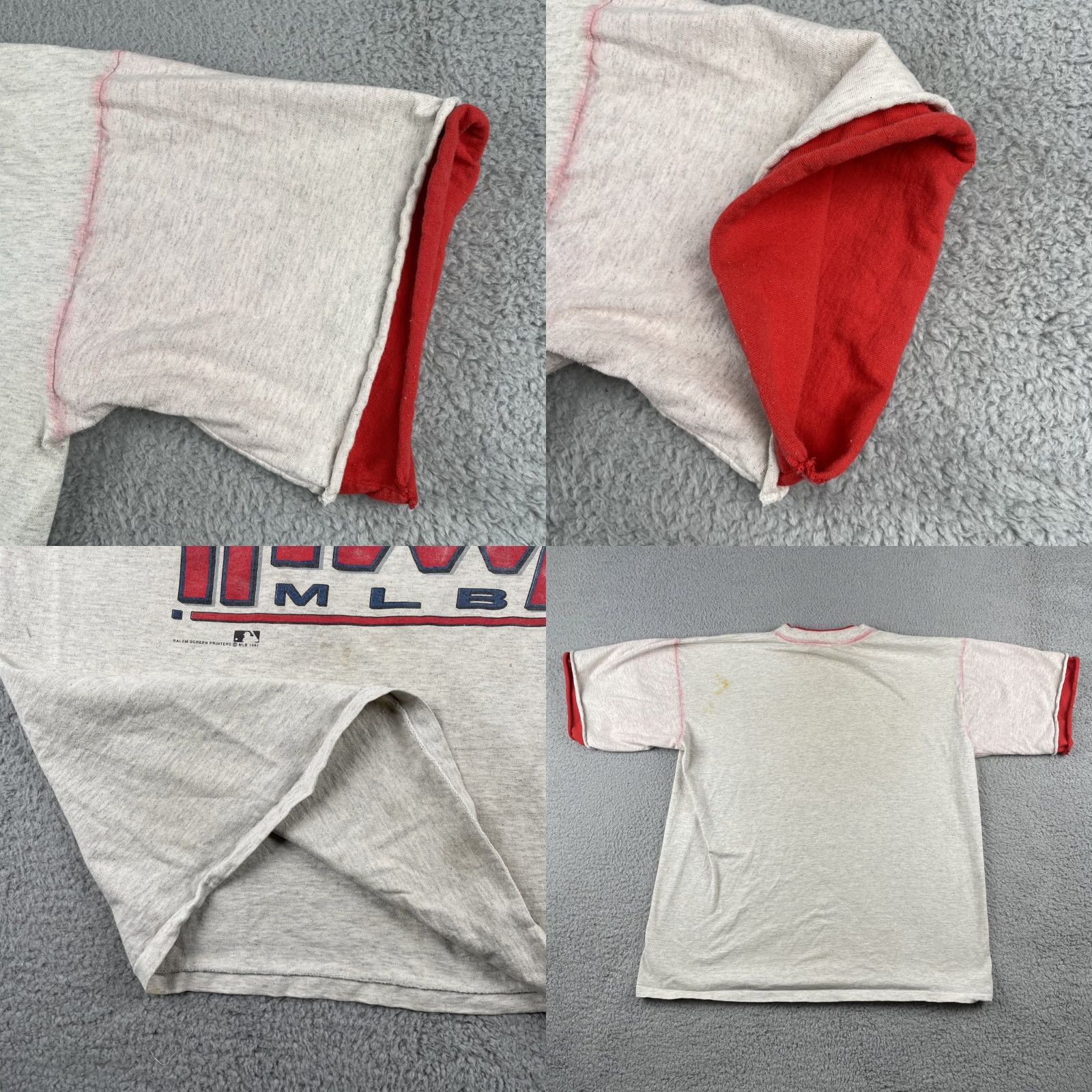 MLB VINTAGE Salem Boston Red Sox MLB Shirt XL Men Red Cotton 90s USA Baseball Classic Short Sleeve Crew Neck Size US XL / EU 56 / 4 - 10 Thumbnail
