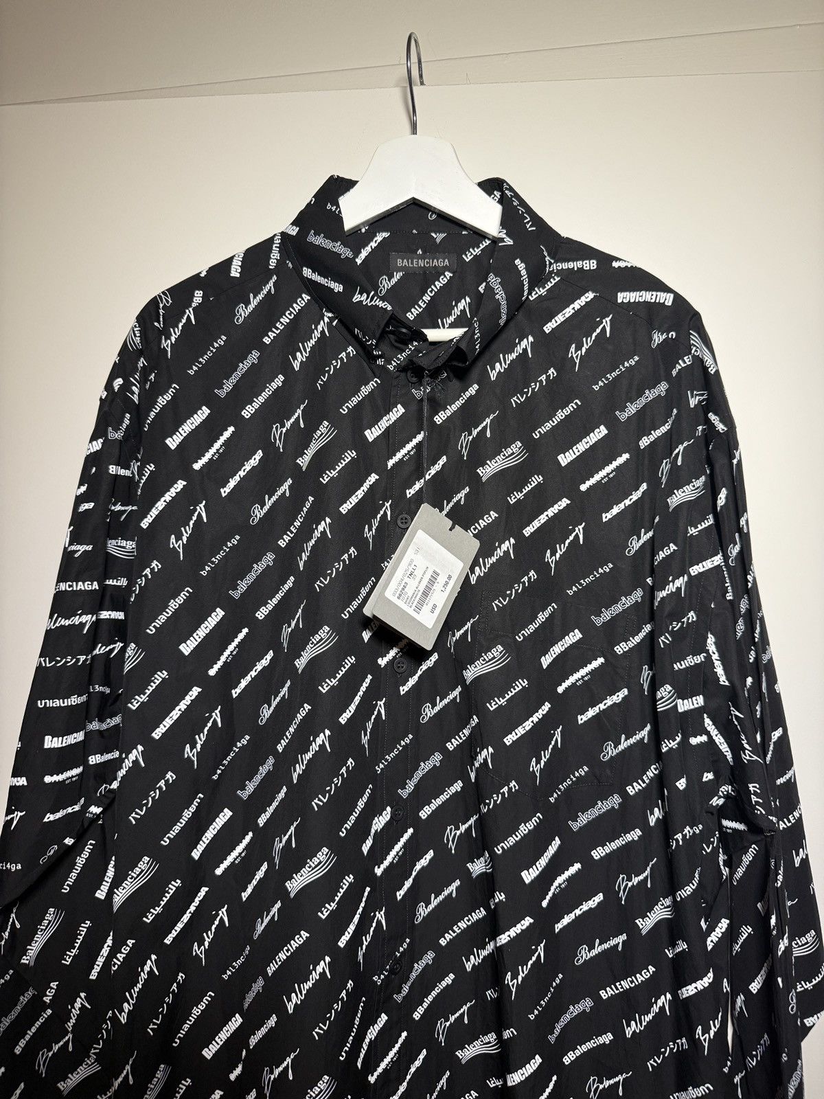 Balenciaga Balenciaga Signature Print Button-Up 39 Size US S / EU 44-46 / 1 - 3 Thumbnail