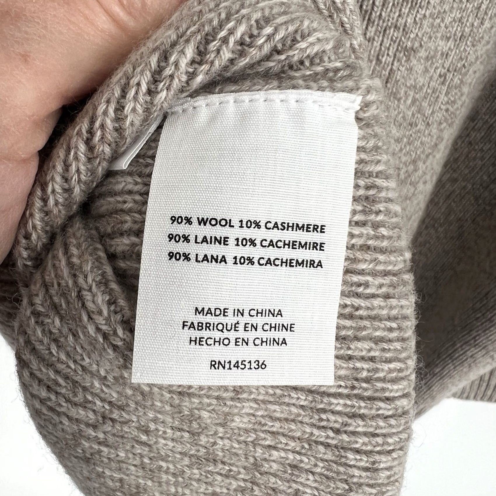 NAADAM Nadaam Men’s Cashmere Blend Crewneck Sweater 2XL Beige Pullover Long Sleeve Knit Casual, Business, Formal, Travel Mens Beige 2XL Crew Neck Sweater Size US XXL / EU 58 / 5 - 4 Thumbnail