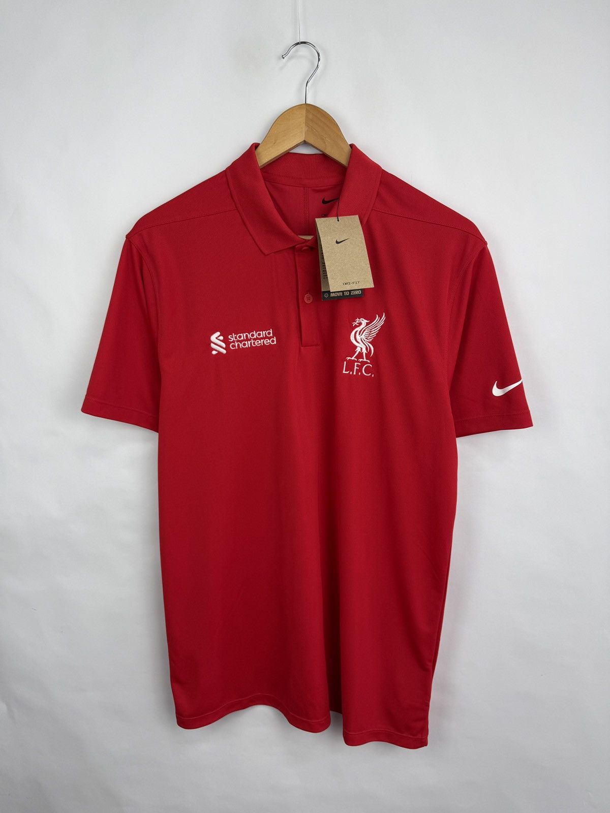 Nike ❗️NEW 🏴󠁧󠁢󠁥󠁮󠁧󠁿 2023 Nike Liverpool LFC Standard Chartered Polo T-Shi Size US M / EU 48-50 / 2 - 2 Thumbnail