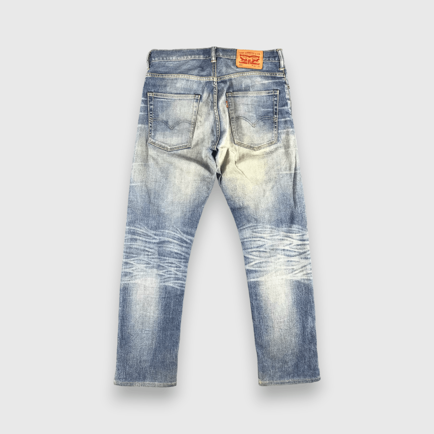 Levi's Vintage Blue Wash Levis 551 Jeans-J1803 Size US 34 / EU 50 - 2 Thumbnail