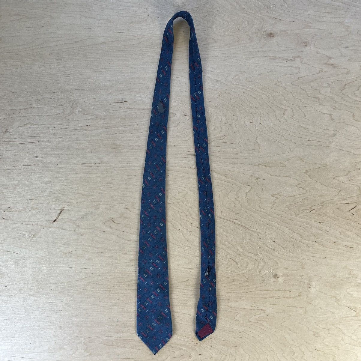 Dion 37681 Boy's Tie - Floral Medallion - Mustard/Blue/Sky main image 1