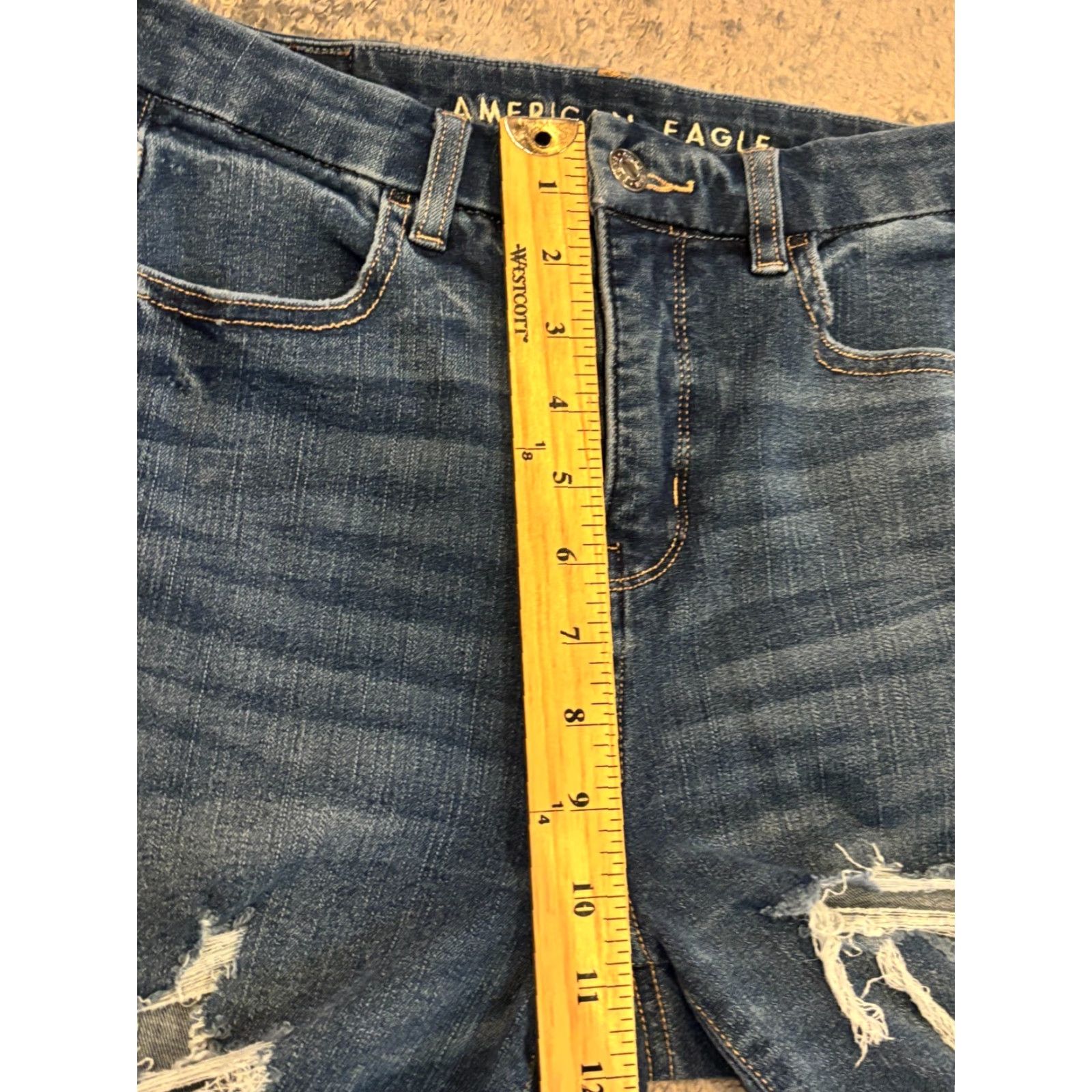 American Eagle Outfitters American Eagle Jeans Womens 0 Dark Blue Denim Super Hi-Rise Curvy Jegging Skinny Size 25" / US 0 / IT 36 - 6 Thumbnail