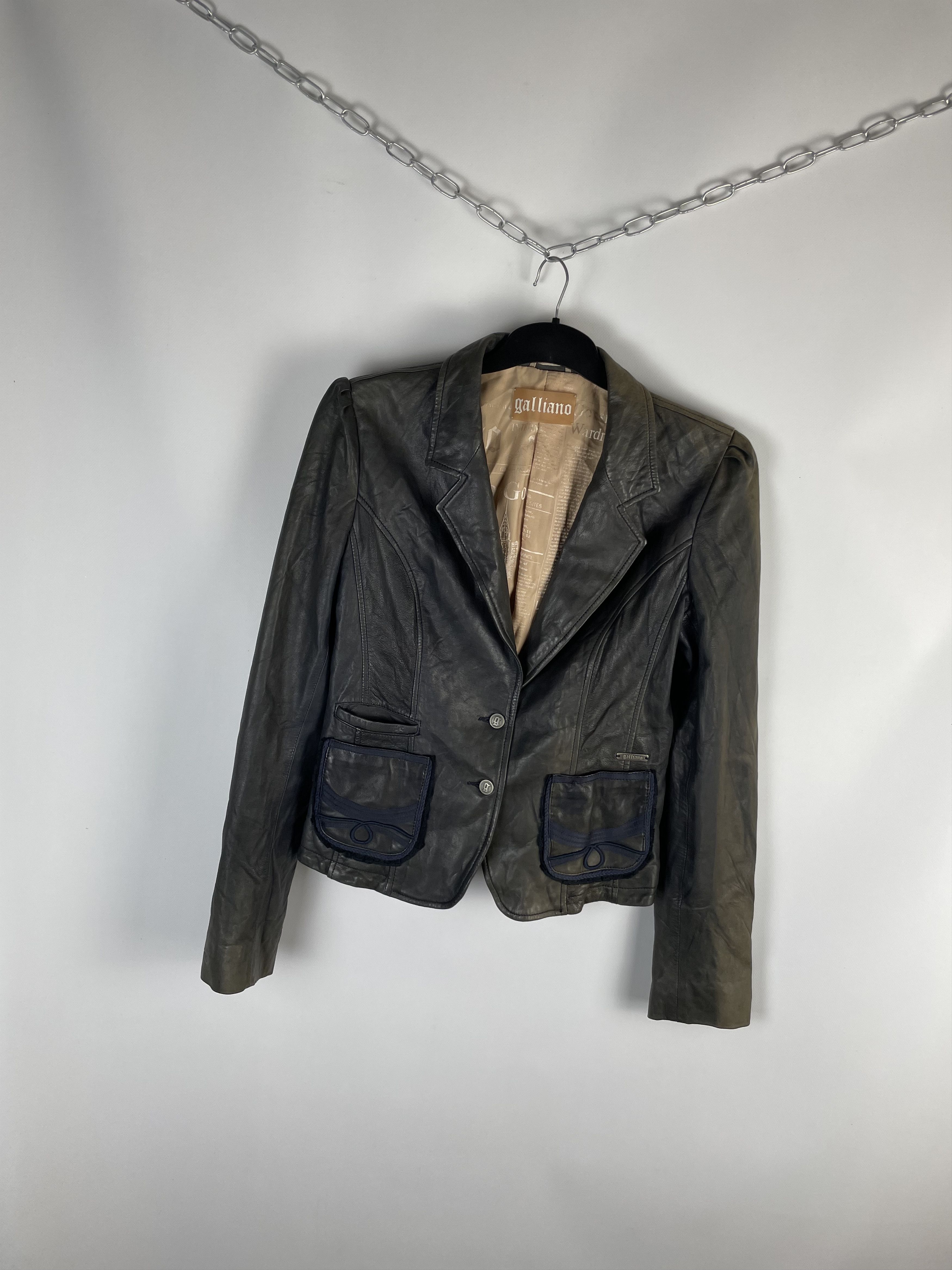 John Galliano John Galliano Real Leather Jacket Avant Garde Size L / US 10 / IT 46 - 2 Thumbnail