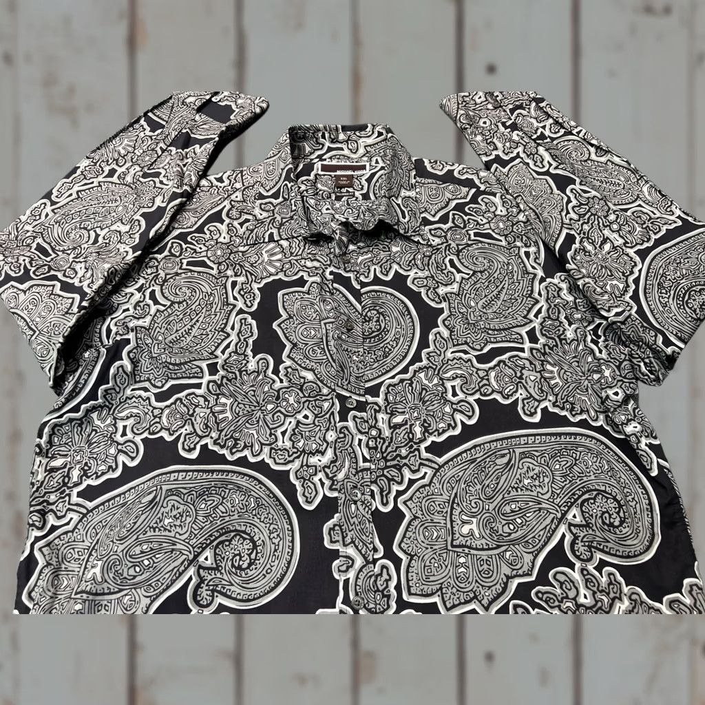 Michael Kors Michael Kors Paisley Shirt Tailored Fit 2XL 100% Cotton Button-Up Long Sleeve Khaki Multicolor Mens Size US XXL / EU 58 / 5 - 1 Thumbnail