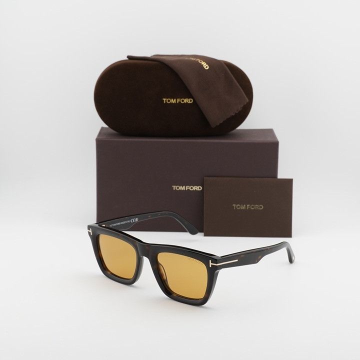 Tom Ford Tom Ford Lelio FT1207 52E Sunglasses Dark Havana Square Size ONE SIZE - 10 Thumbnail