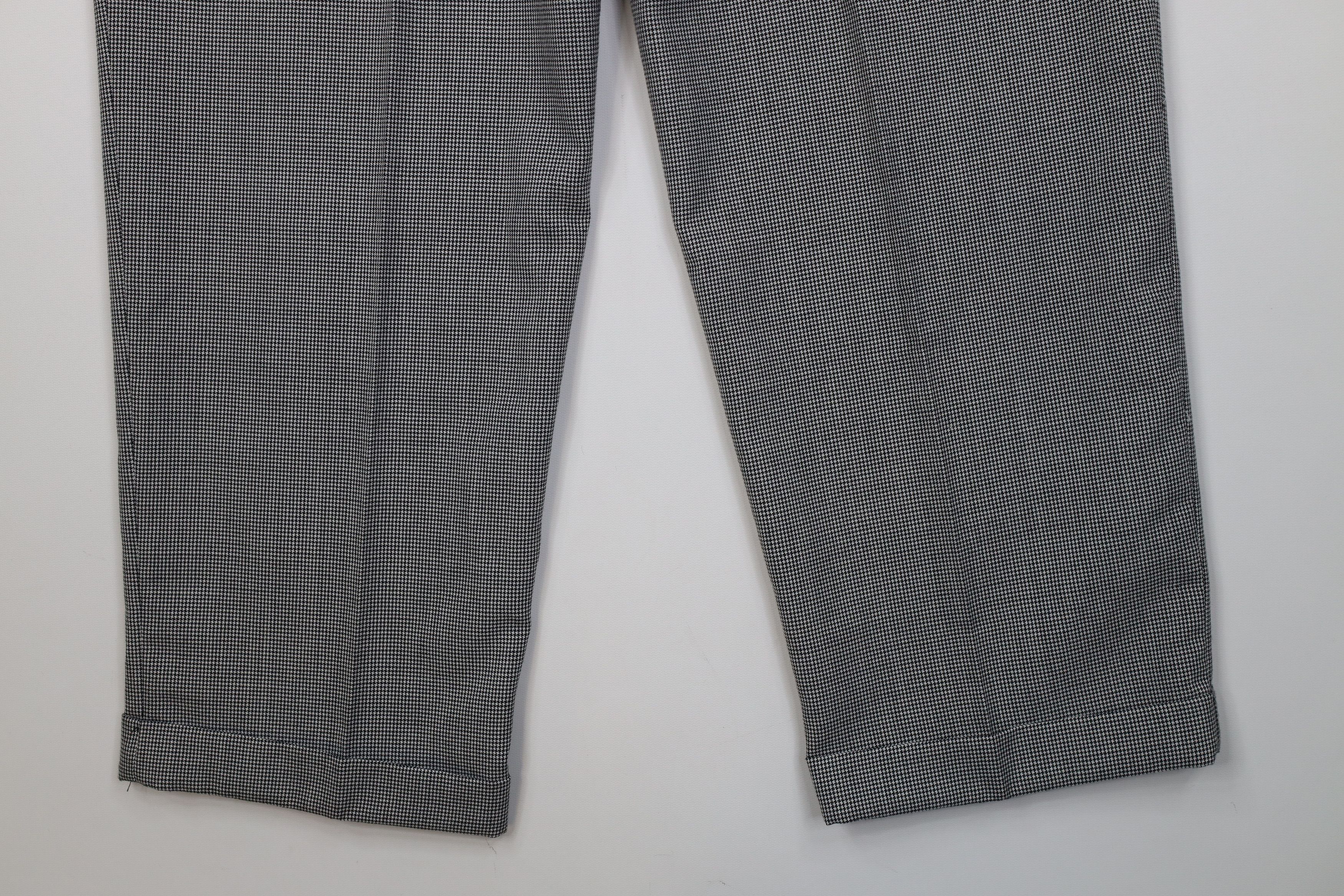 Vintage Vtg 90s Streetwear Knit Wide Leg Chino Pants Houndstooth Size US 36 / EU 52 - 11 Thumbnail