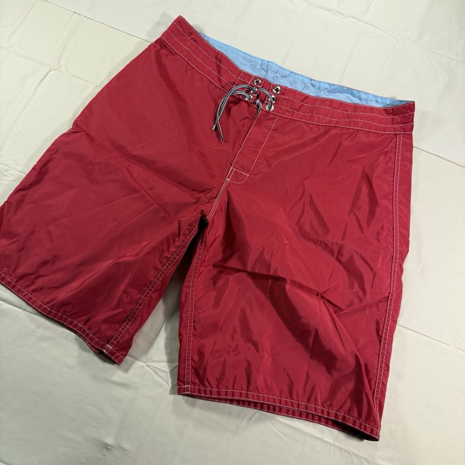 Britches Birdwell Beach Britches Red Nylon Swim Board Shorts Mens 38 Size US 38 / EU 54 - 1 Thumbnail