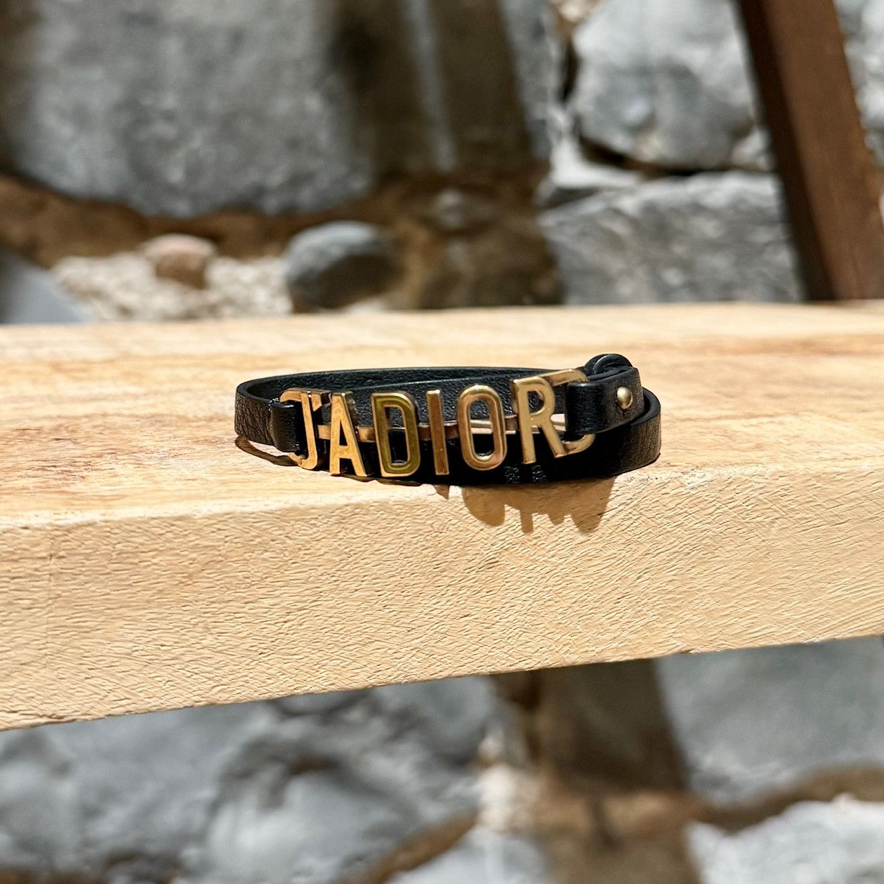 Dior Dior J'adior Black Leather Double Wrap Bracelet Size ONE SIZE - 2 Thumbnail