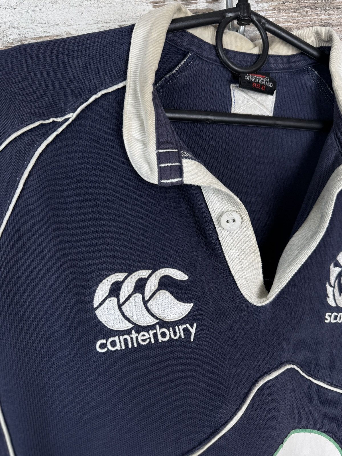 Vintage Mens Vintage Canterbury Scotland rugby polos T-shirt jersey Size US XL / EU 56 / 4 - 7 Thumbnail