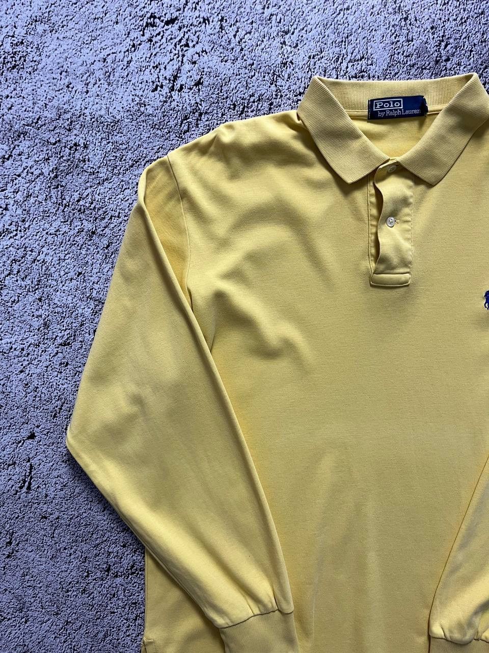 Polo Ralph Lauren × Vintage Polo by Ralph Lauren Shirt Mens Yellow Long Sleeve Golf Size US L / EU 52-54 / 3 - 2 Thumbnail