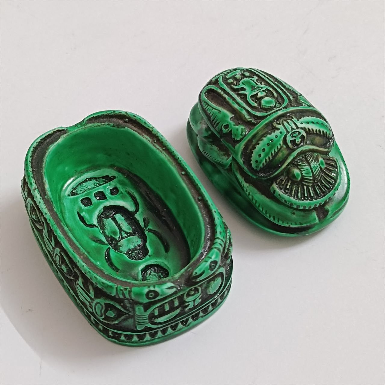 Handmade Handmade Egyptian scarab box with pharaonic carvings Size ONE SIZE - 7 Thumbnail