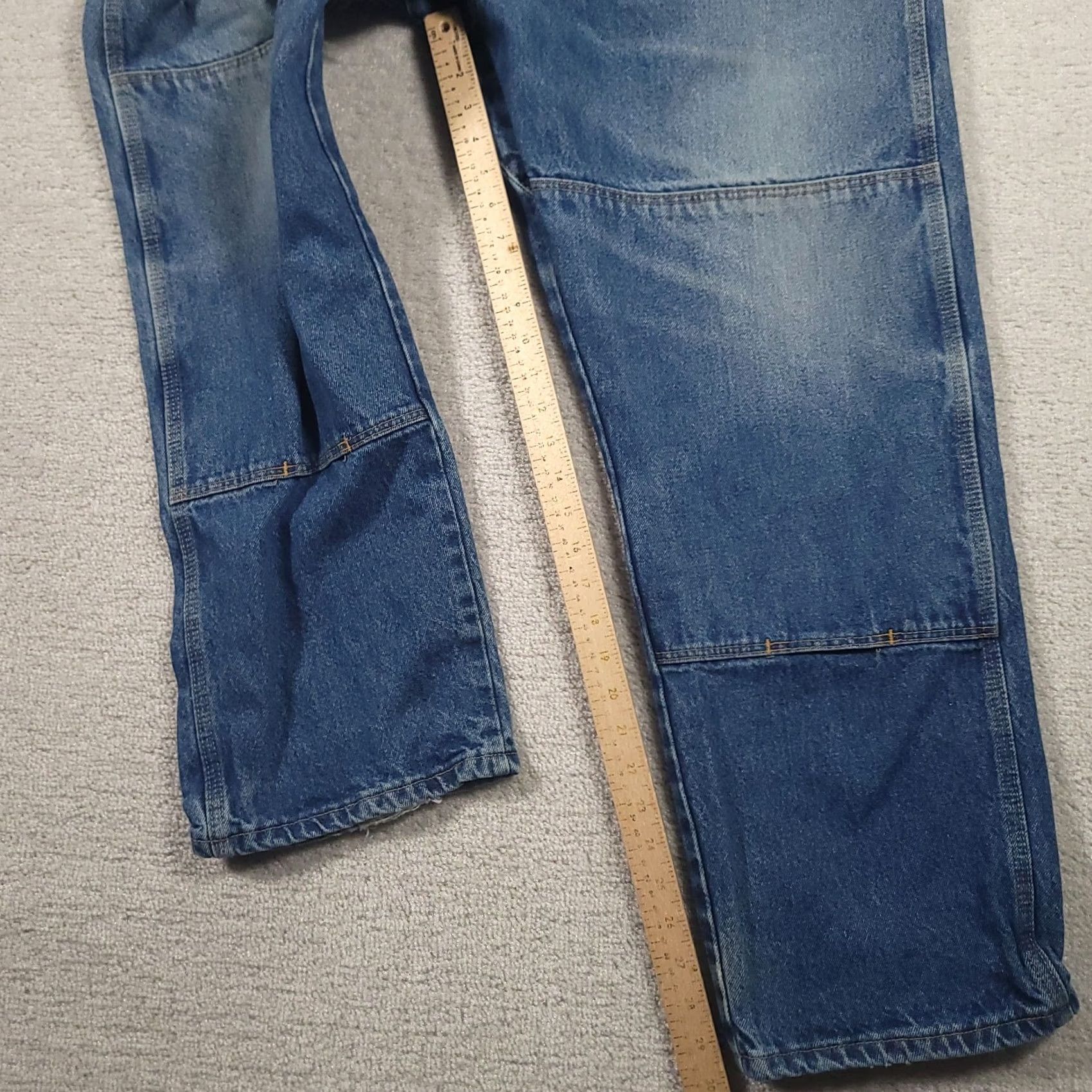 Wrangler Wrangler Riggs Workwear Jeans Dura Shield Denim Blue Mens 38x30 Zip Button Straight Relaxed 5-Pocket Denim Classic Workwear Mens Jeans ESG Size US 38 / EU 54 - 4 Thumbnail