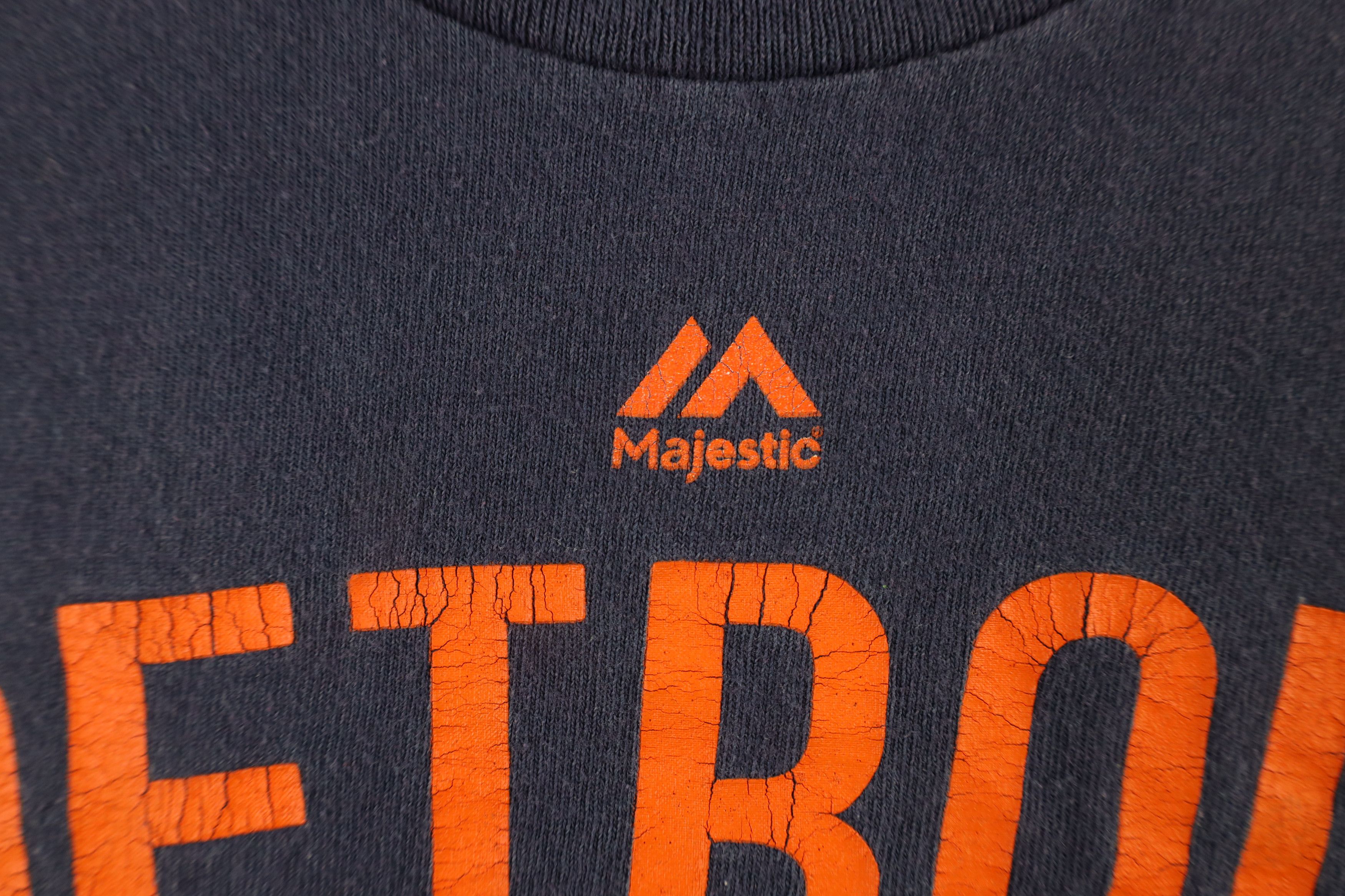 Vintage Vintage Majestic Detroit Tigers Baseball T-Shirt Blue Size US M / EU 48-50 / 2 - 5 Thumbnail