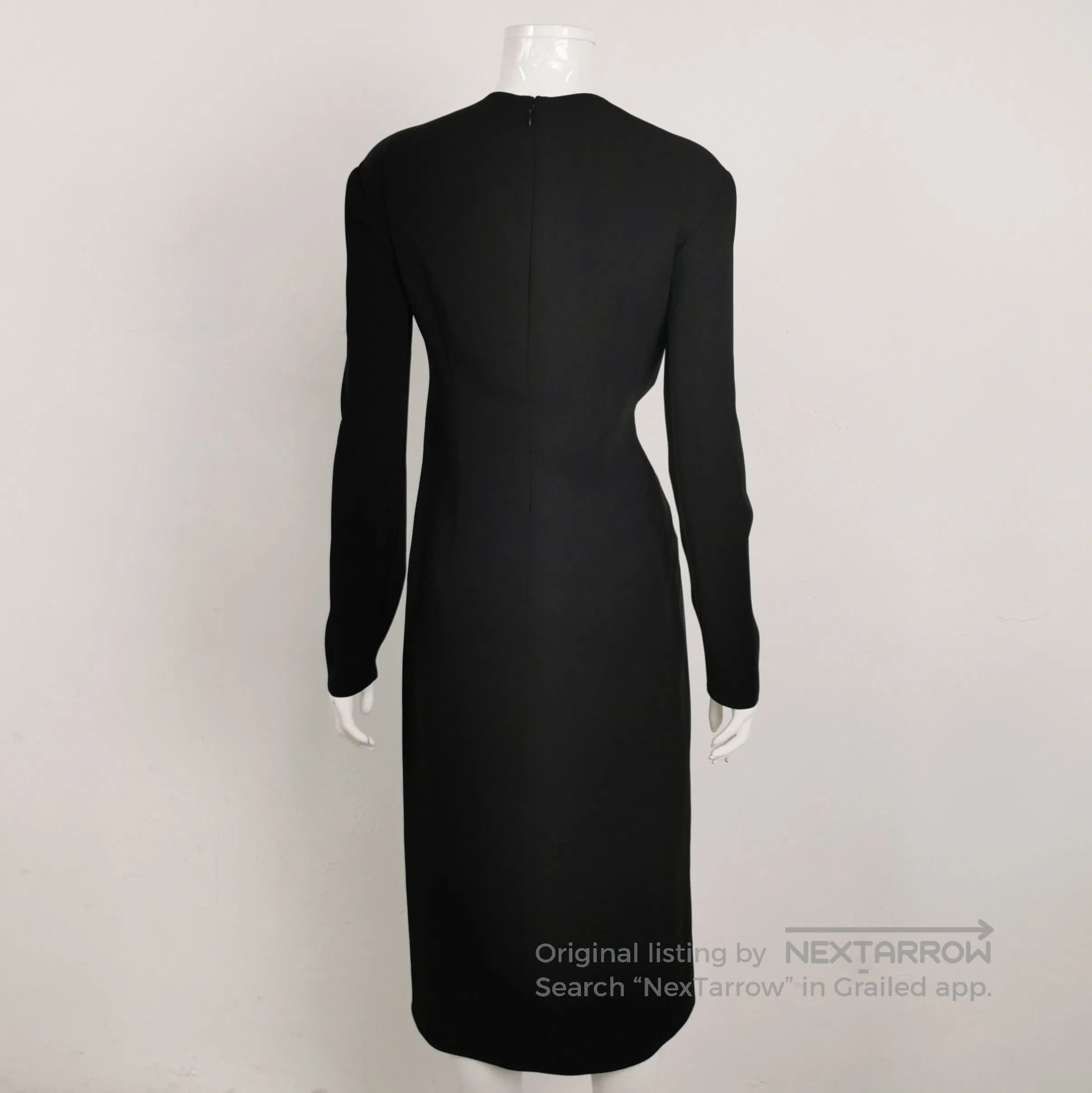 Prada Prada Black Round Neck Long Dress . Size S / US 4 / IT 40 - 2 Thumbnail