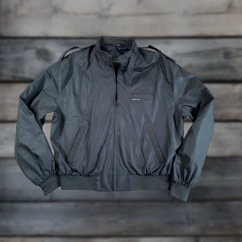 Members Only VTG Members Only Cafe Racer Jacket Men Short Windbreaker Black 46 Zip Up Lightweight Fall Winter Spring 80s 90s Retro Epaulets Stand-Up Collar Casual Size US S / EU 44-46 / 1 - 1 Thumbnail