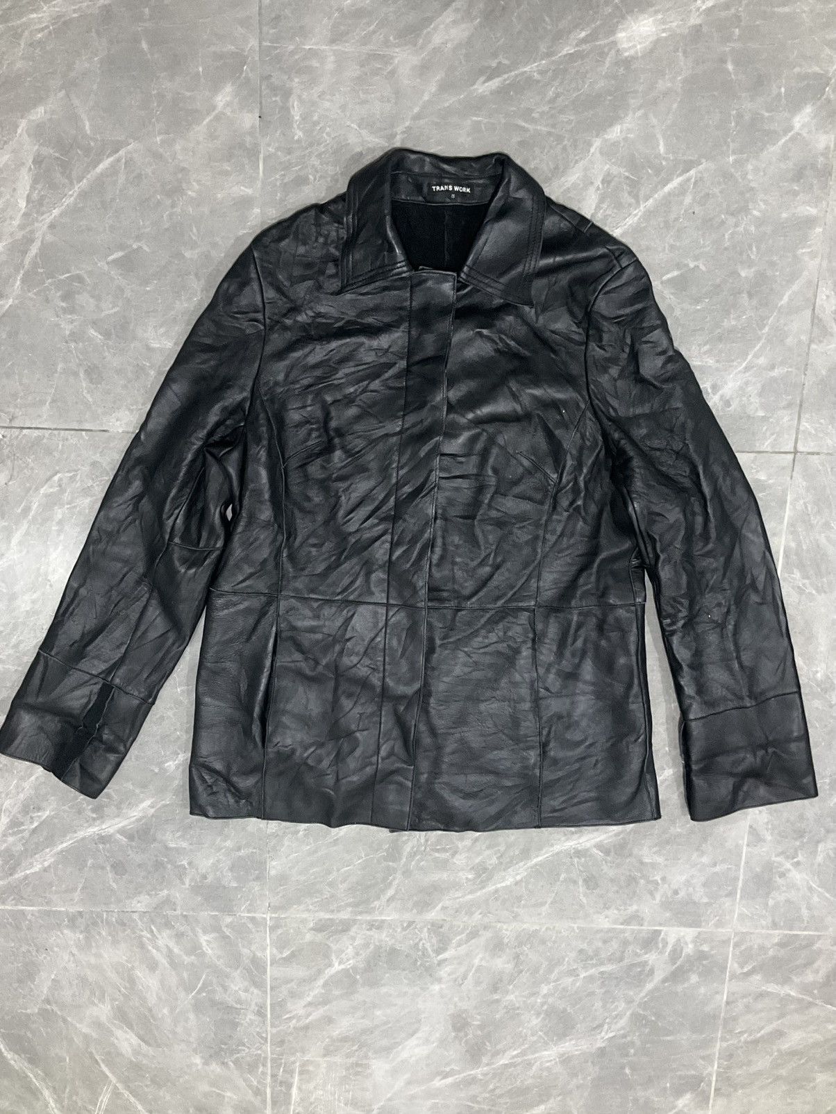 Japanese Brand × Leather Japanese Brand Trans Work Rare Leather Jacket Size US M / EU 48-50 / 2 - 1 Thumbnail