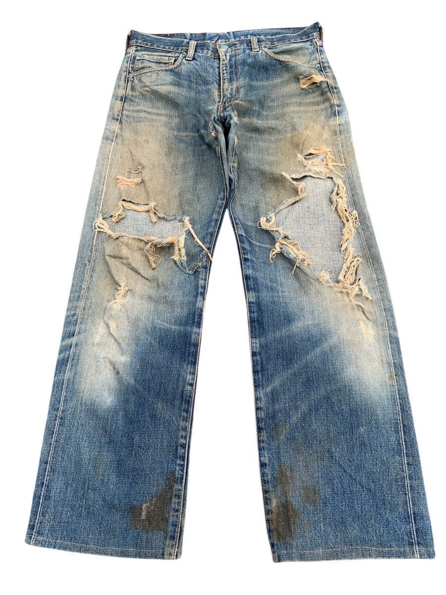 Levi's TRASHER💥VINTAGE LEVIS BIG E SELVEDGE DAMAGE DISTRESSED DENIM Size US 31 - 2 Thumbnail