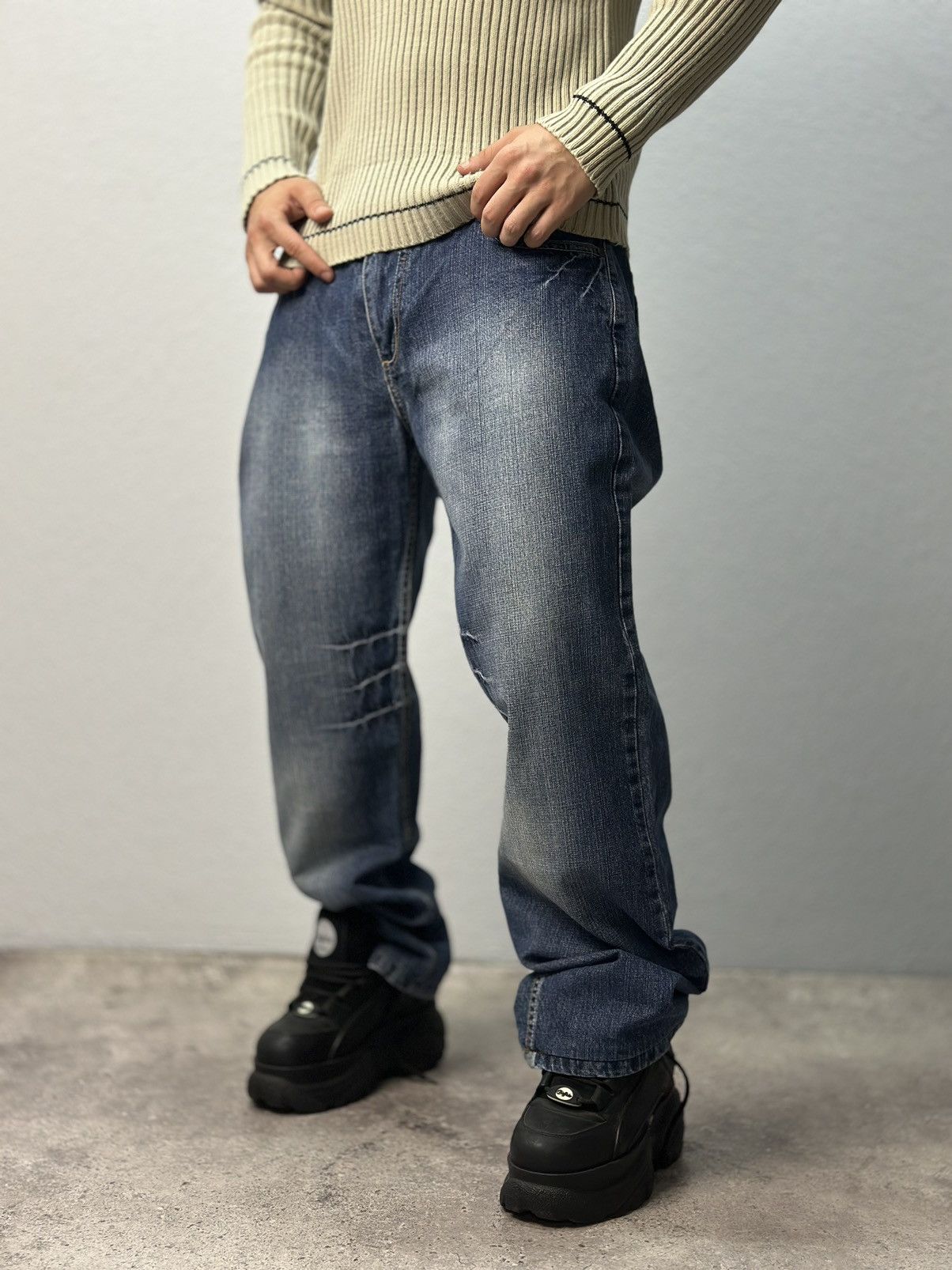 Diesel Vintage Diesel Bontage Denim Cargo Pants Avantgarde Luxury Size US 38 / EU 54 - 3 Thumbnail