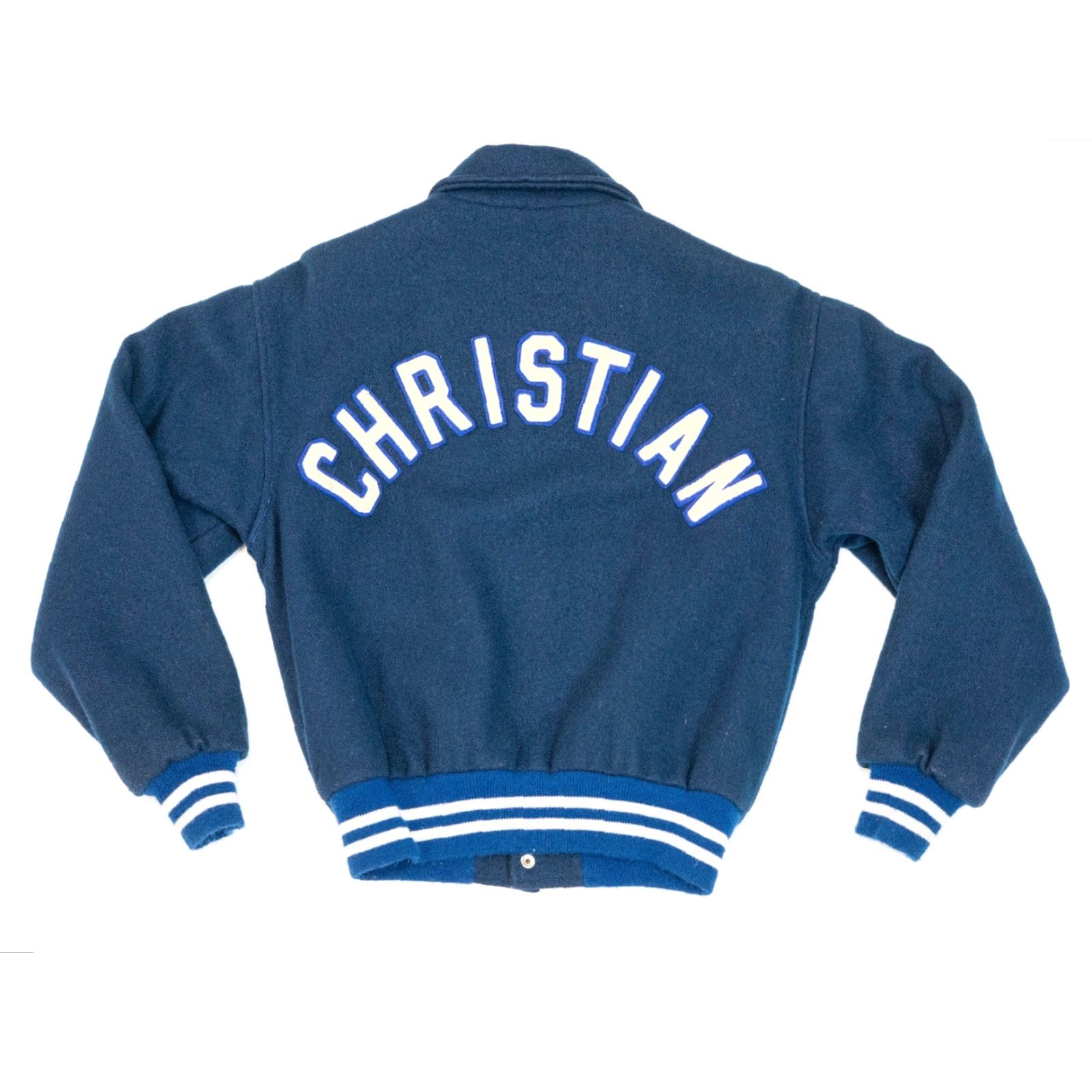 Vintage VINTAGE Fordham Wool Varsity Jacket Mens M Blue 42 Size US M / EU 48-50 / 2 - 2 Thumbnail