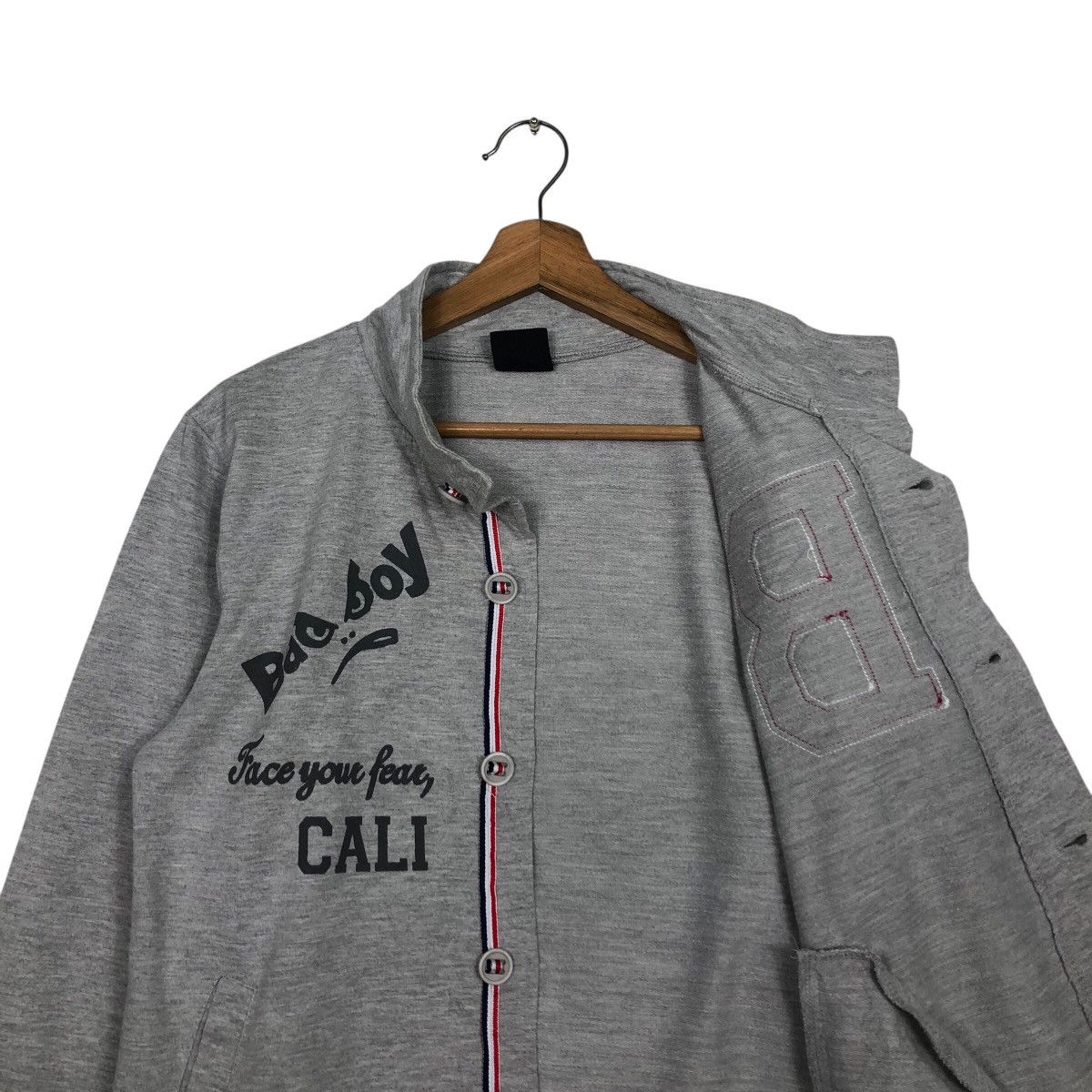 Japanese Brand × Vintage 📌Vintage Zipper Sweater Bad Boy Big Logo Design Punk Style Size US S / EU 44-46 / 1 - 13 Thumbnail
