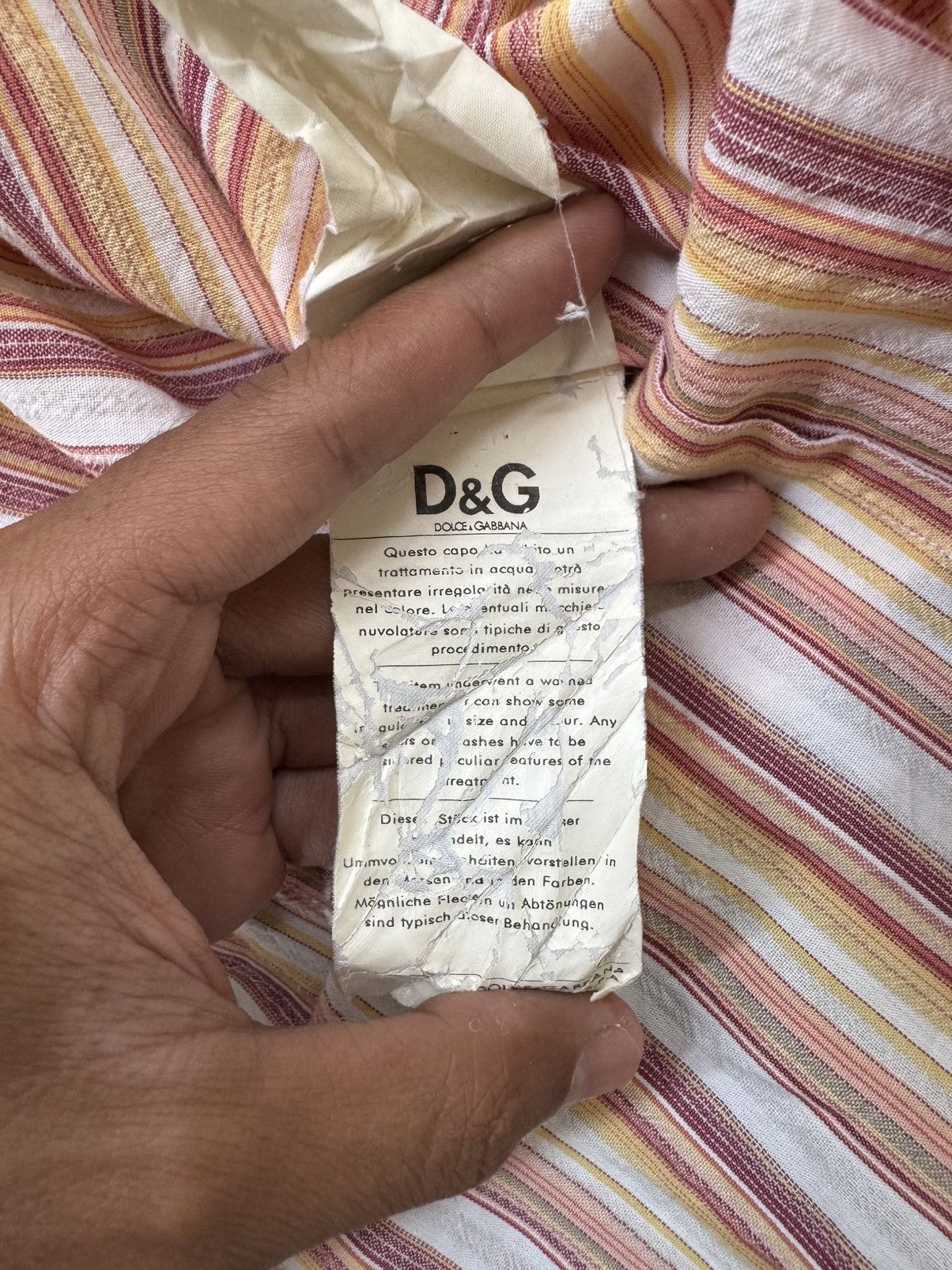 Dolce & Gabbana VINTAGE DOLCE & GABBANA MEDICAL ADVICE STRIPE LONG SHIRT Size US M / EU 48-50 / 2 - 13 Thumbnail