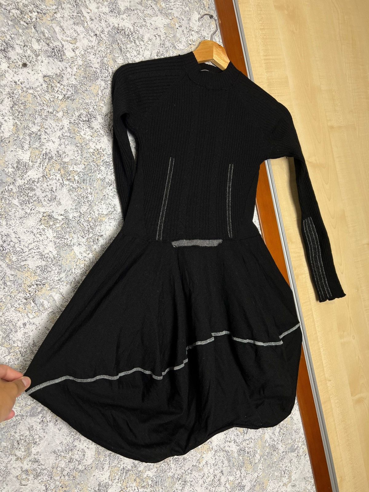 Designer × Marithe + Francois Girbaud Marithe Francois Girbaud Wool Dress Black Size Medium Size M / US 6-8 / IT 42-44 - 5 Thumbnail