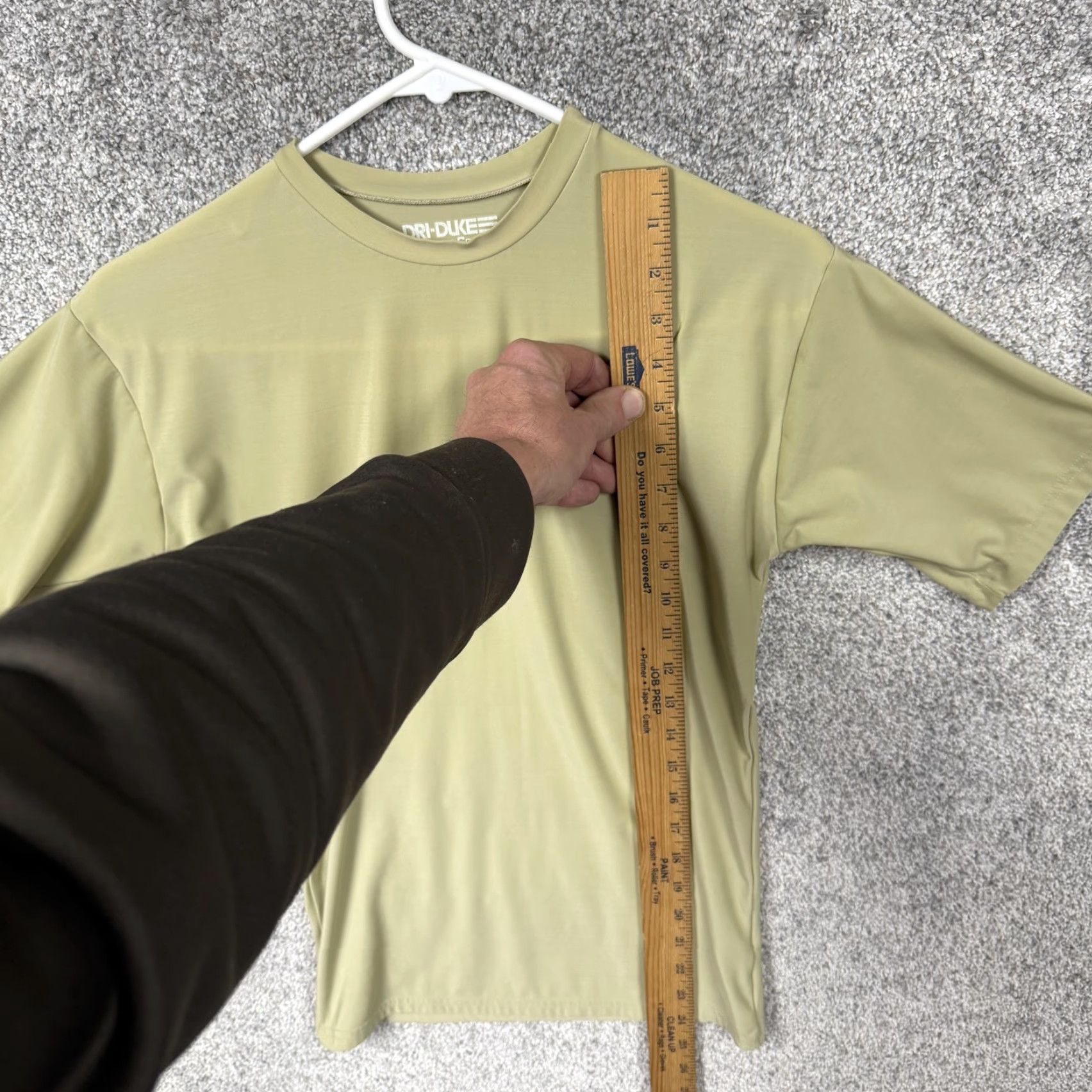Vintage Dri-Duke Shirt Mens L Tan Moisture Wicking Lightweight Crew Neck Short Sleeve Military Activewear Jersey Tee Size US L / EU 52-54 / 3 - 2 Thumbnail